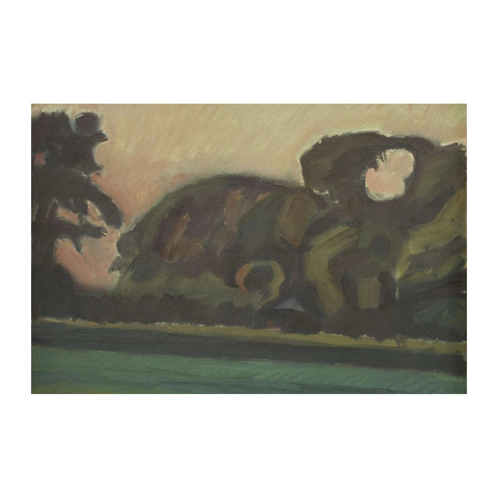 Abstract Landscape Forest Sunset Wall Art
