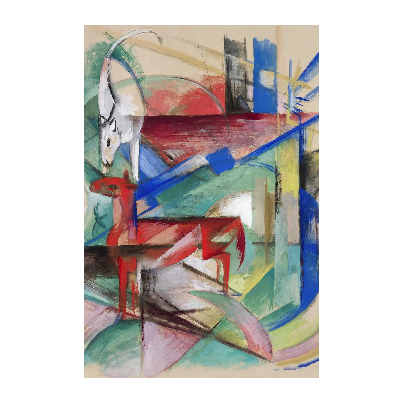 Dynamic Horses Abstract Modern Art Wall Art