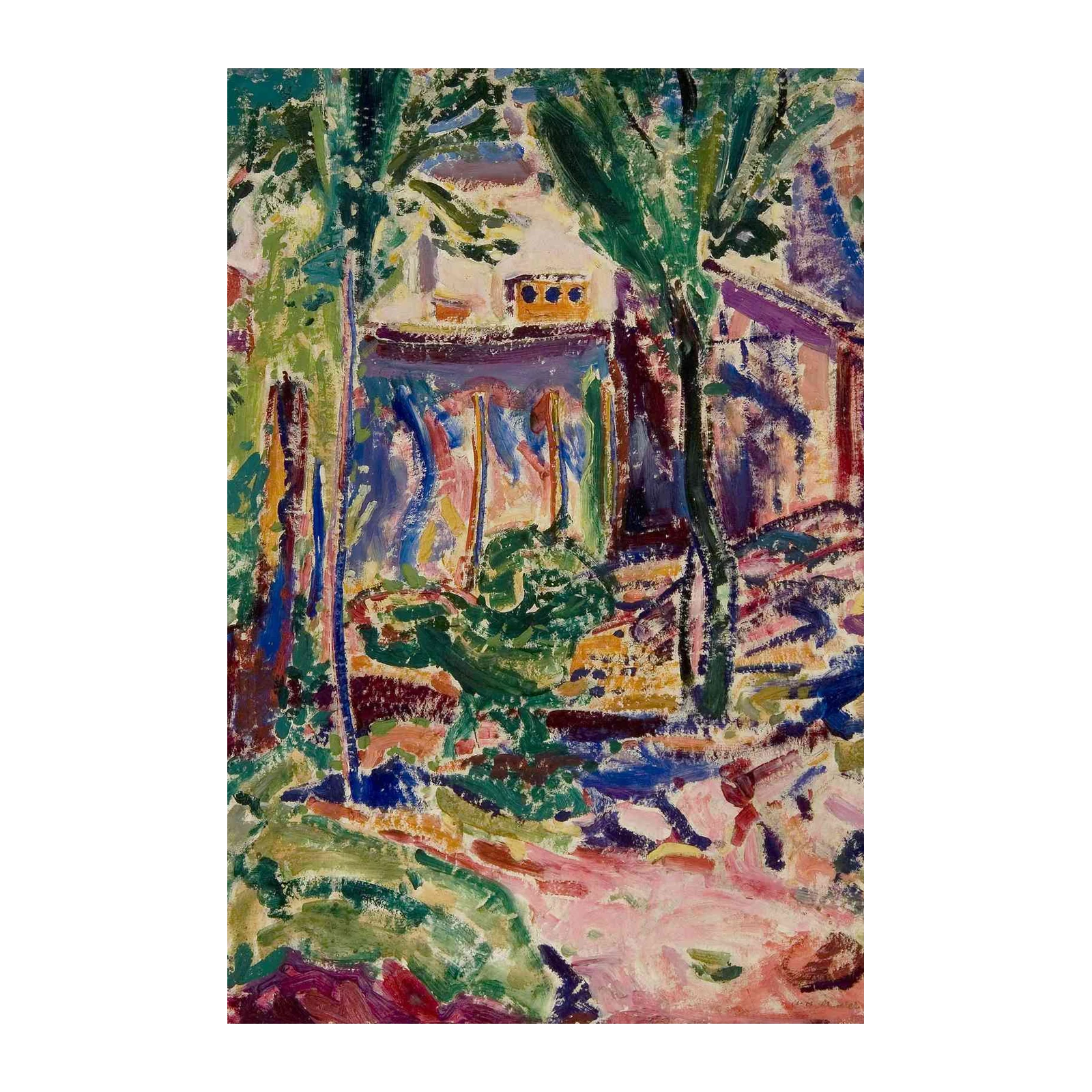 Vibrant Garden Landscape Wall Art