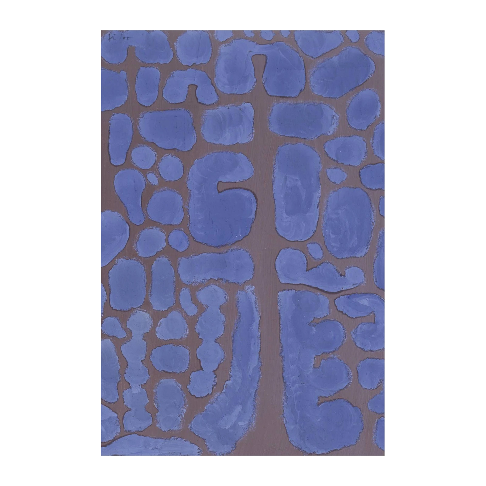 Serene Blue Abstract Organic Shapes Wall Art