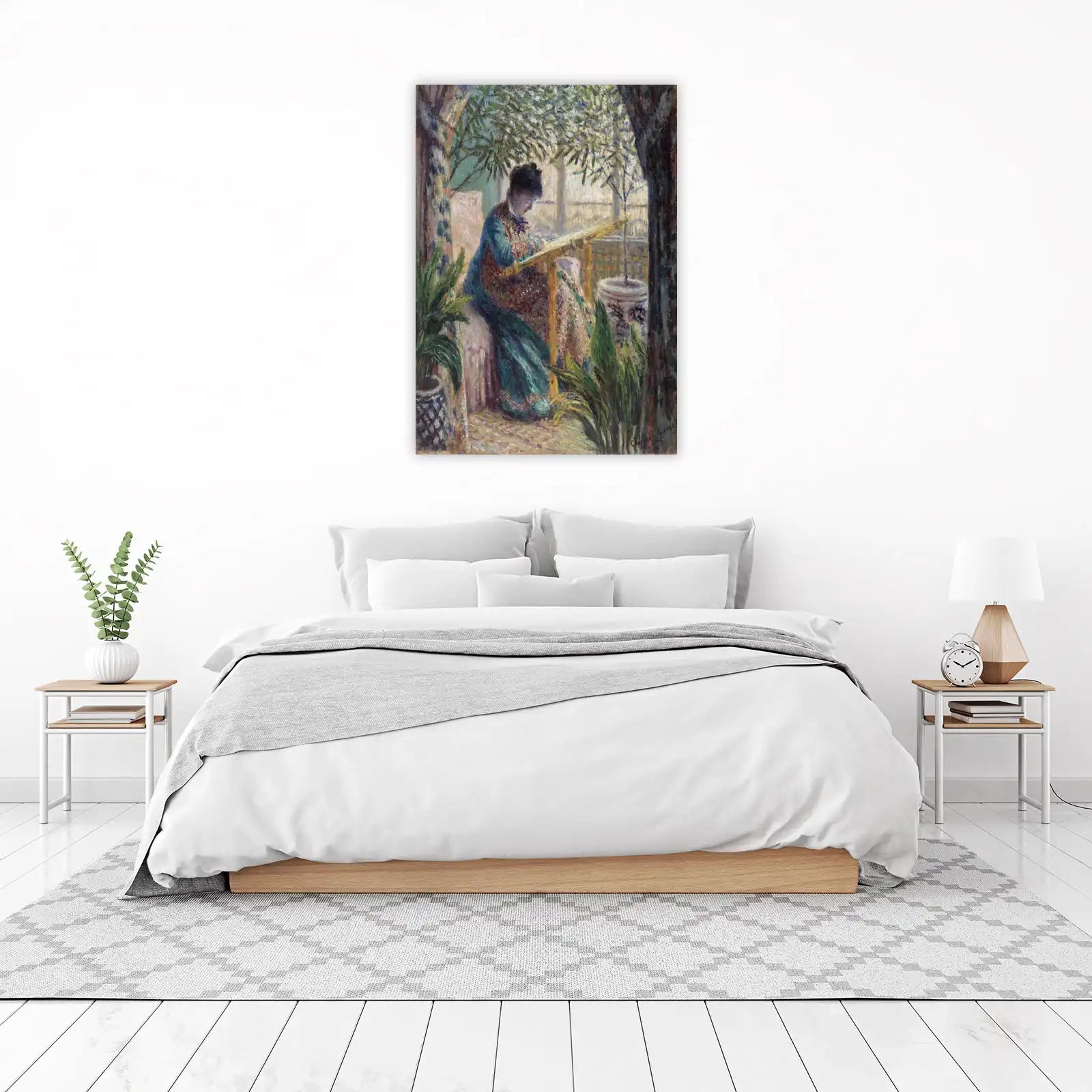 Serene Garden Lady Impressionist Wall Art