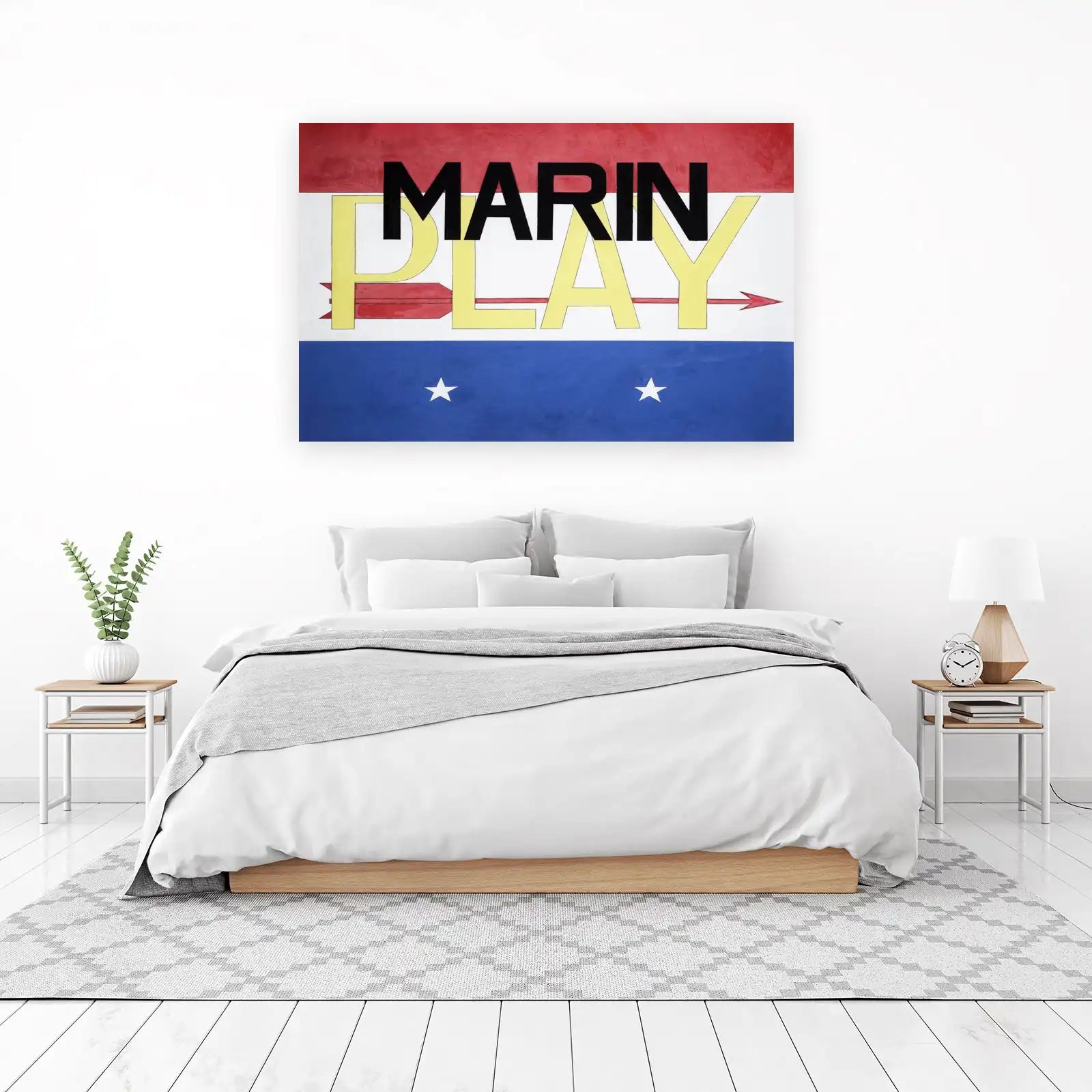 Bold MARIN PLAY Typographic Wall Art