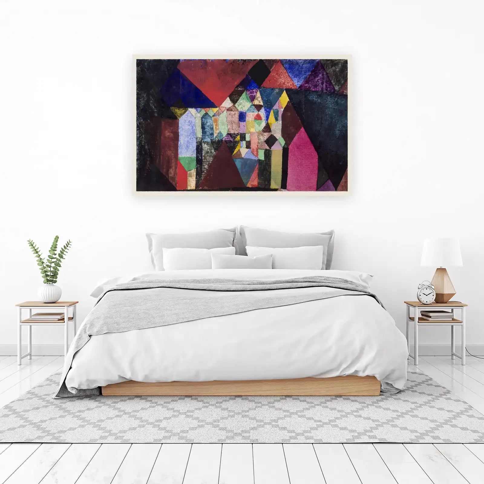 Vibrant Geometric Cityscape Wall Art