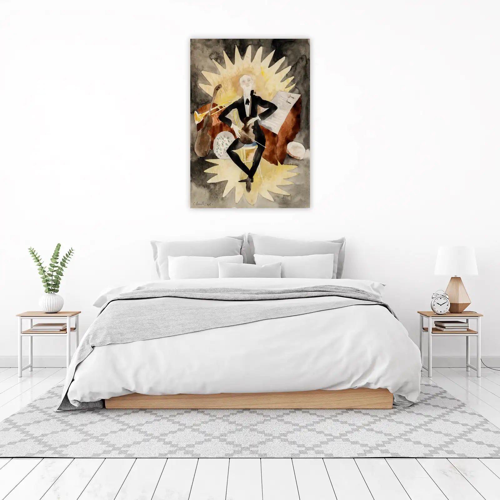 Vintage Musician Portrait Wall Art