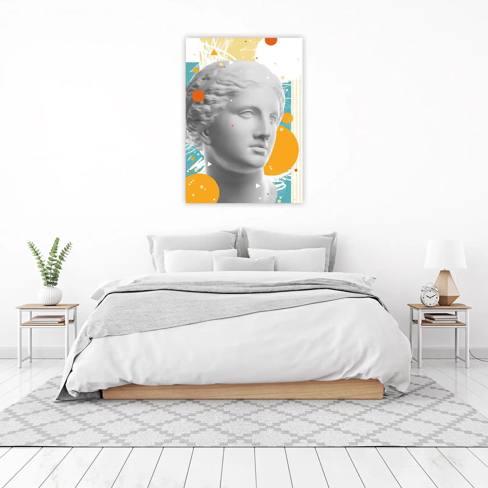 Modern Greek Bust Geometric Pop Art Wall Art
