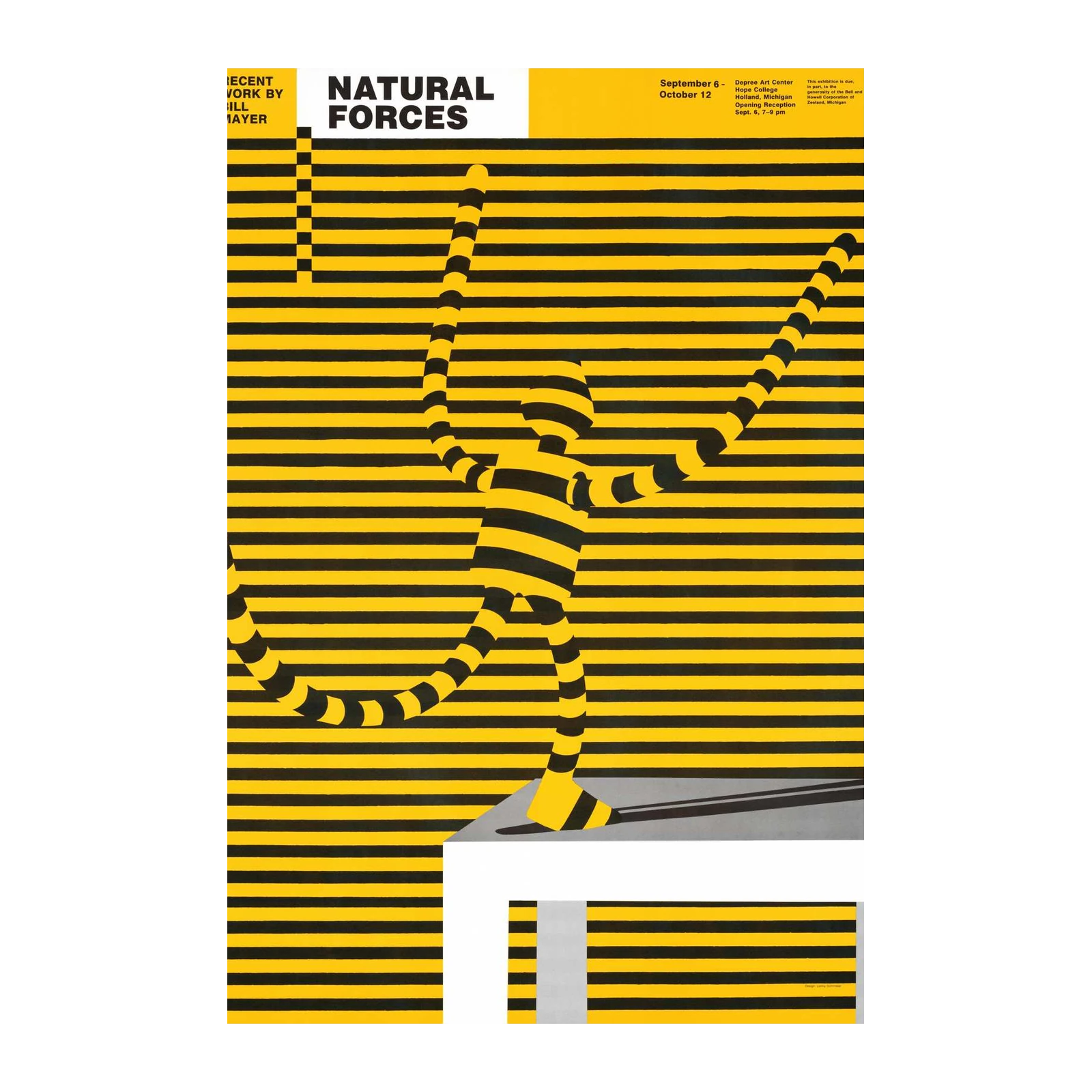 Bill Mayer Natural Forces Yellow Black Wall Art