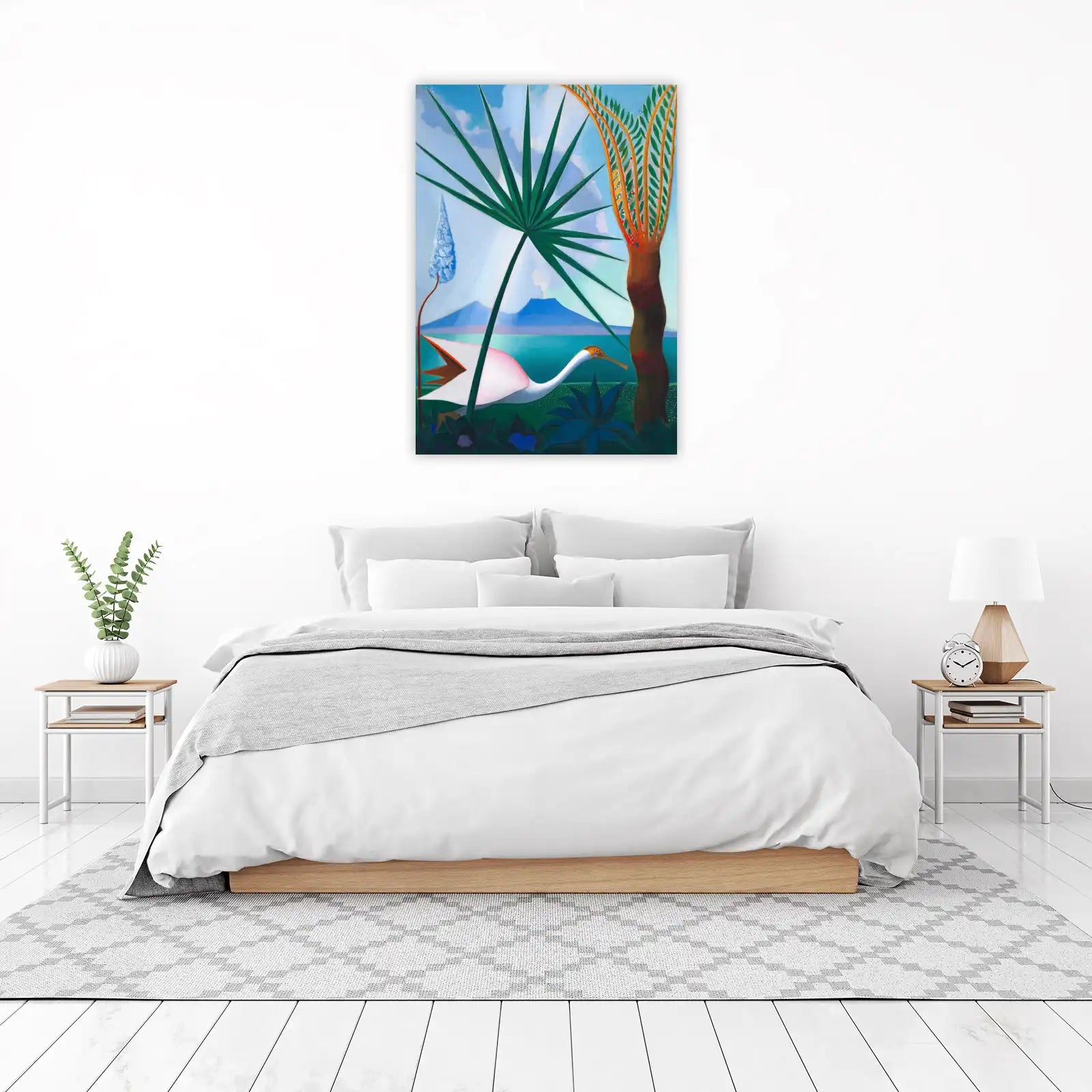 Exotic Bird & Palm Tropical Wall Art