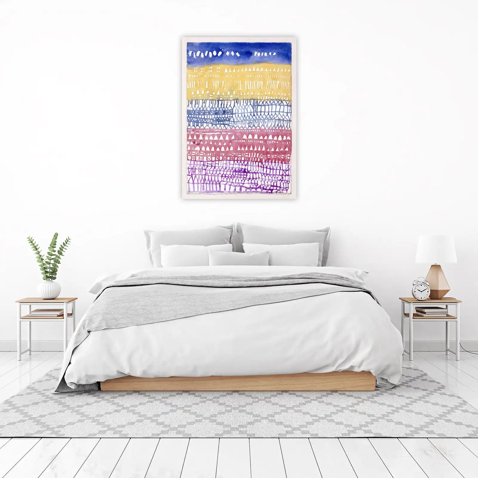 Abstract Watercolor Stripe Wall Art