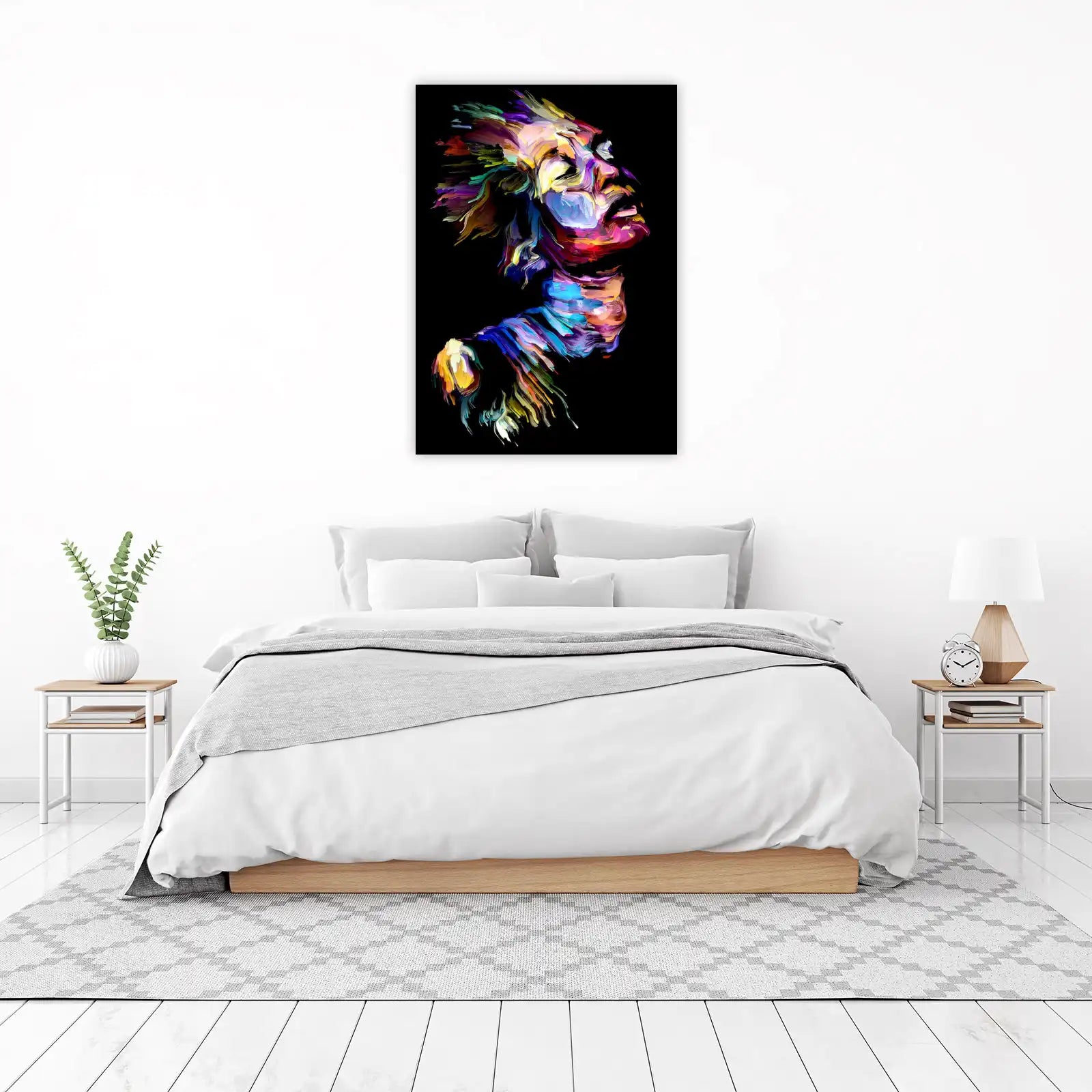 Vibrant Abstract Face Wall Art - Modern Art