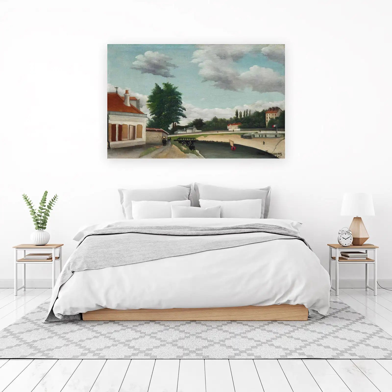 Serene Canal Landscape Reproduction Wall Art