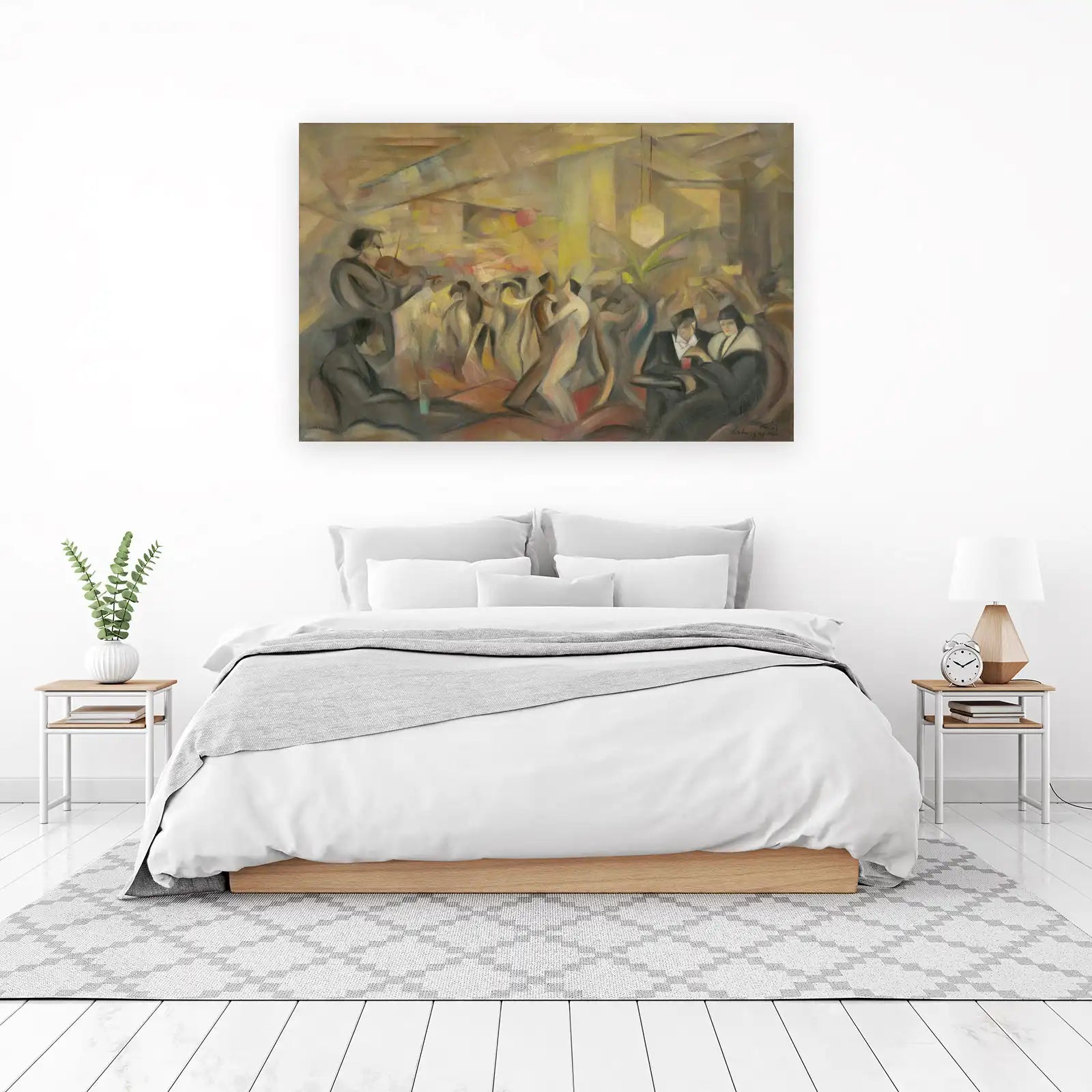 Vintage Jazz Club Scene Art Wall Art