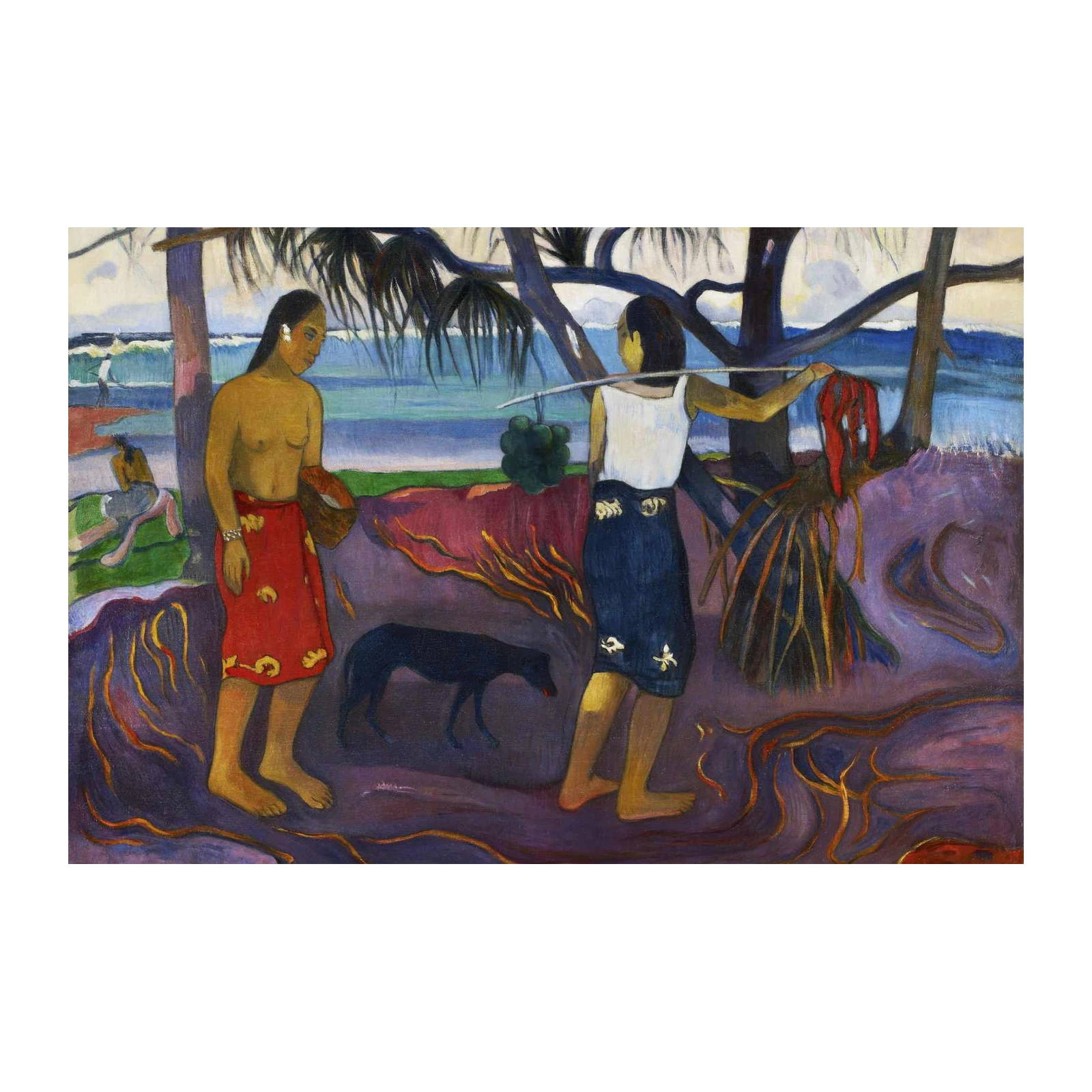 Tahitian Serenity Beach Scene Wall Art