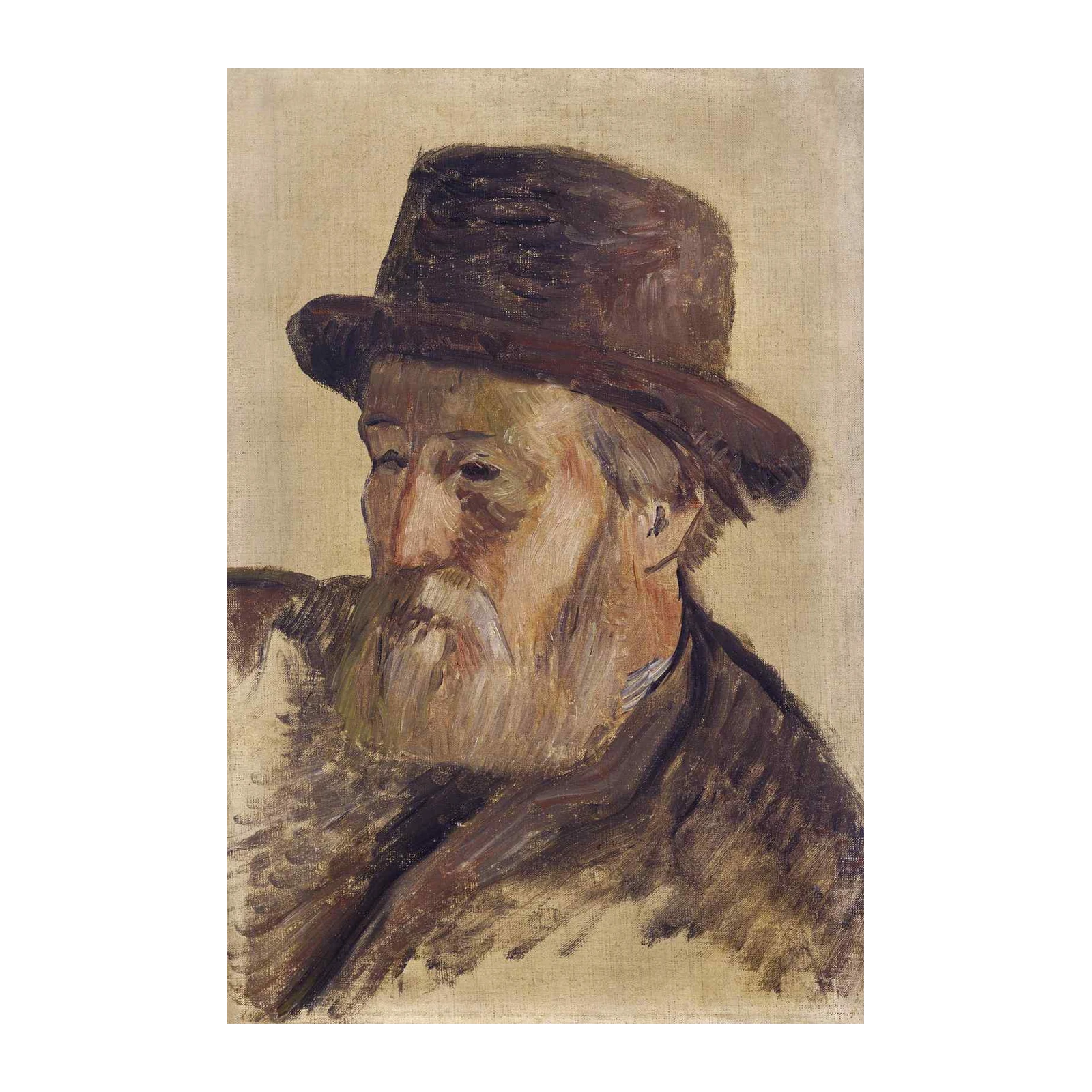 Classic Portrait Old Man Hat Wall Art