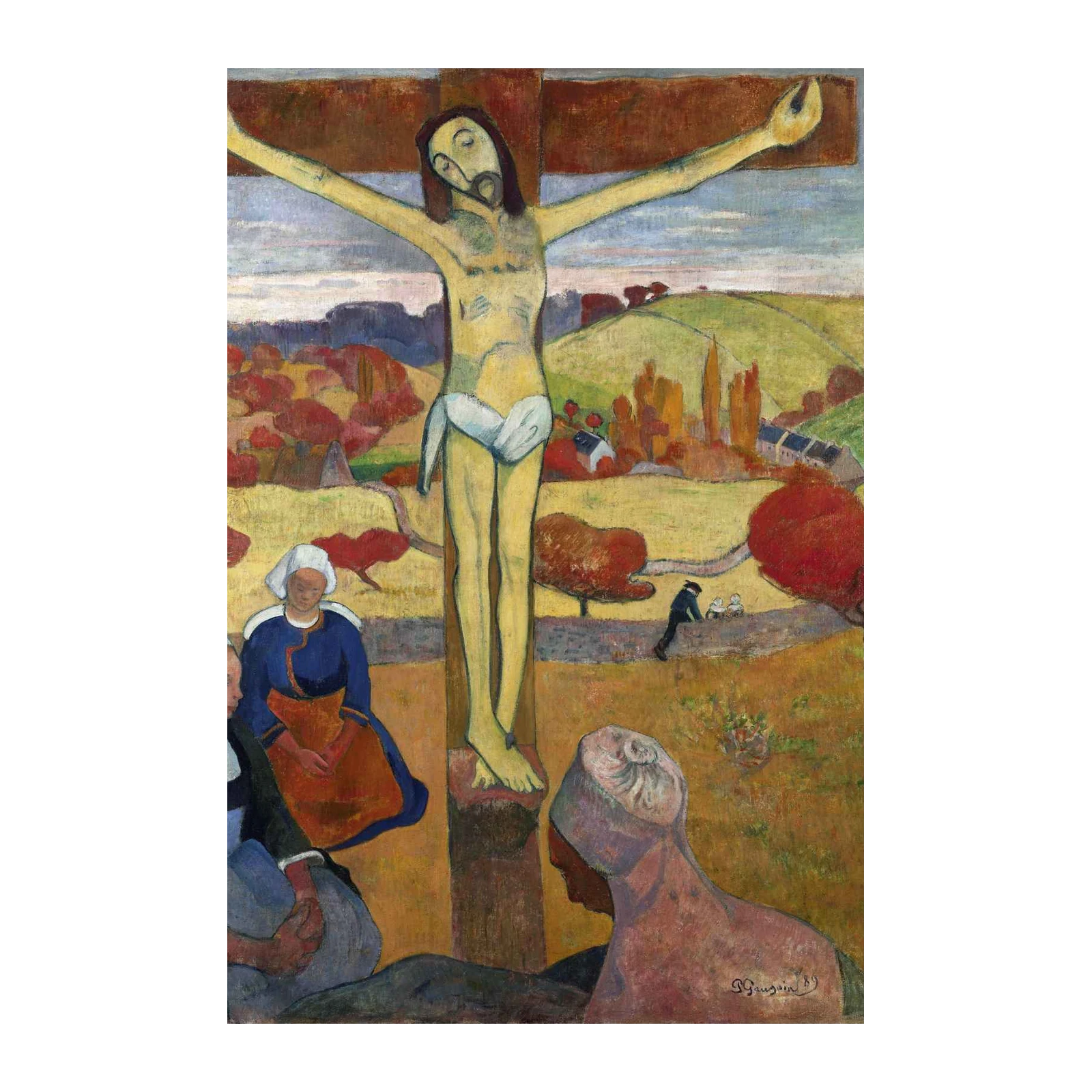 Gauguin Crucifixion French Countryside Wall Art