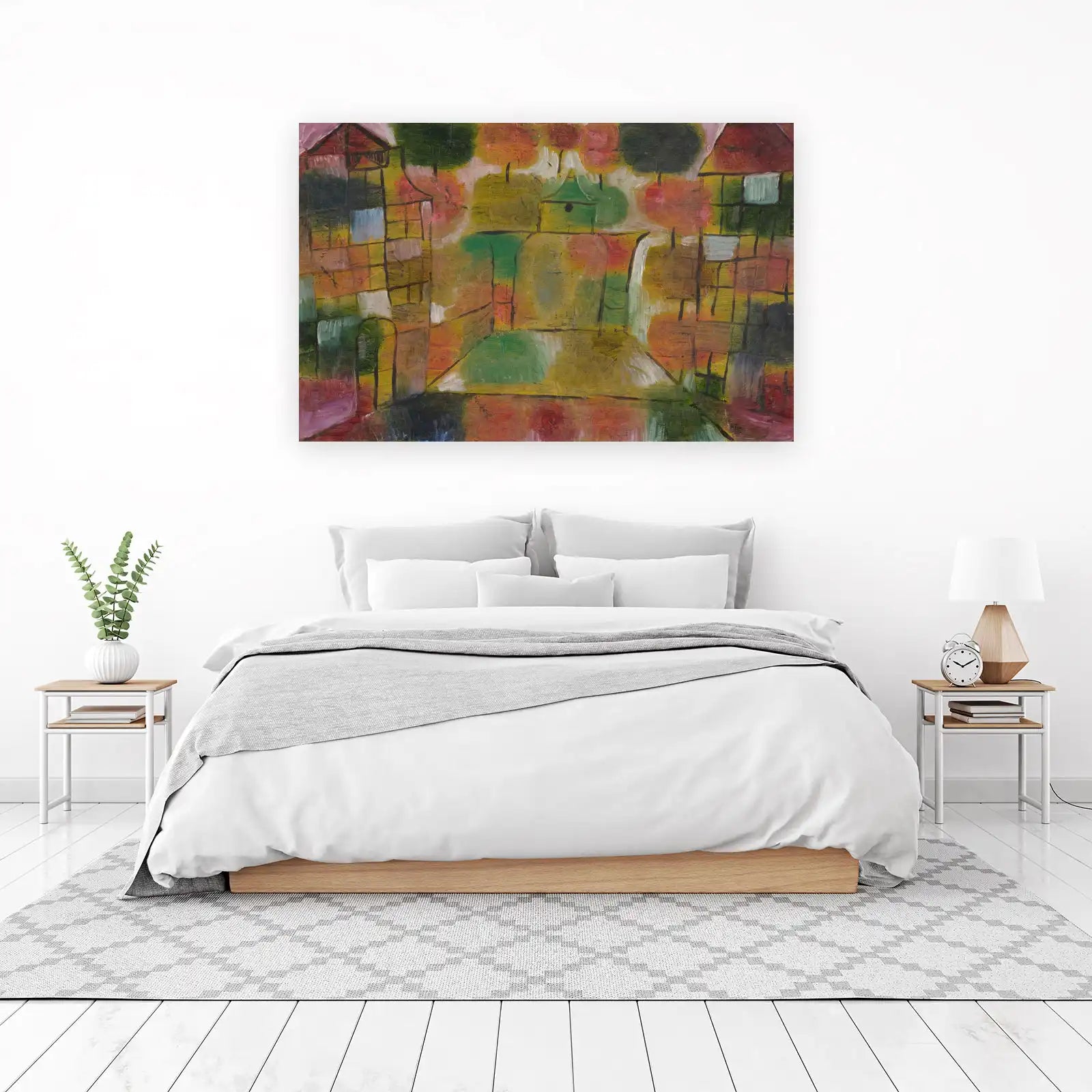 Abstract Cityscape Warm Tones Wall Art