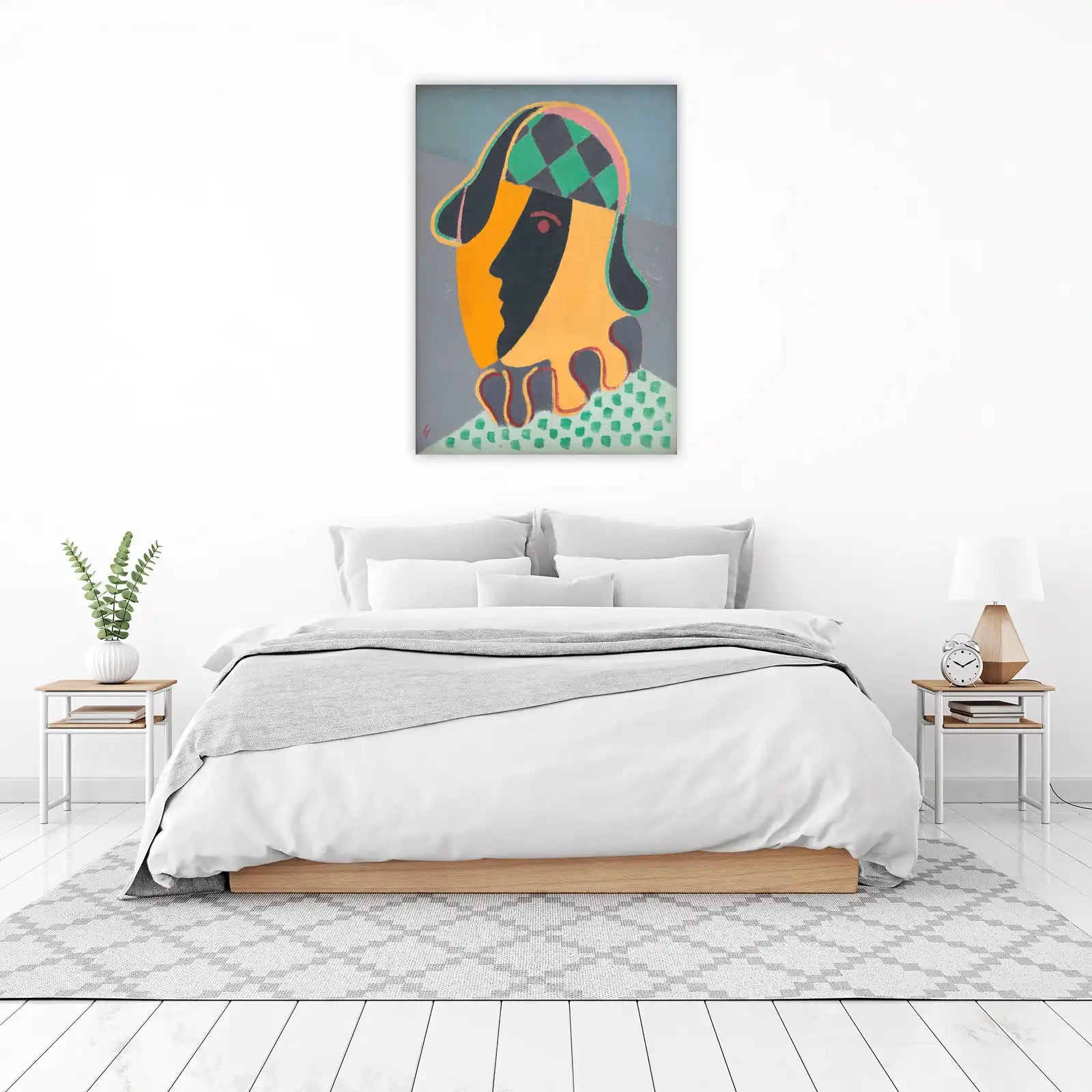 Bold Jester Portrait Abstract Wall Art