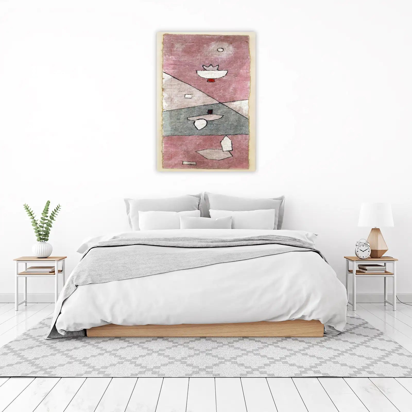 Abstract Geometric Pink Wall Art for Modern Spaces