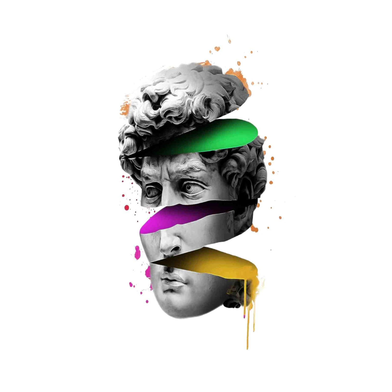 Abstract David Sculpture Pop Art Wall Art