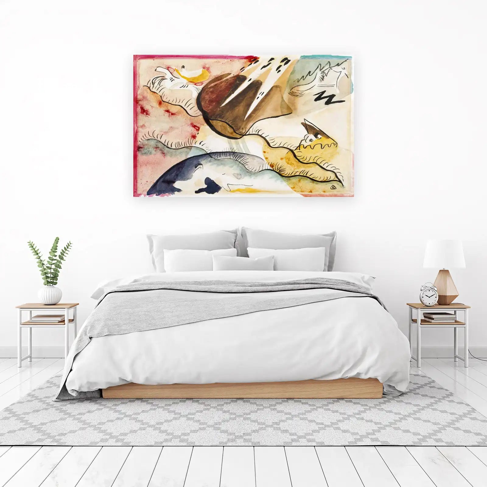 Abstract Expressionist Watercolor Wall Art