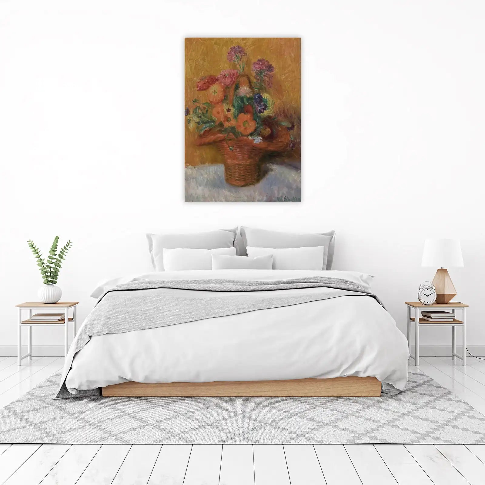 Impressionist Floral Basket Wall Art