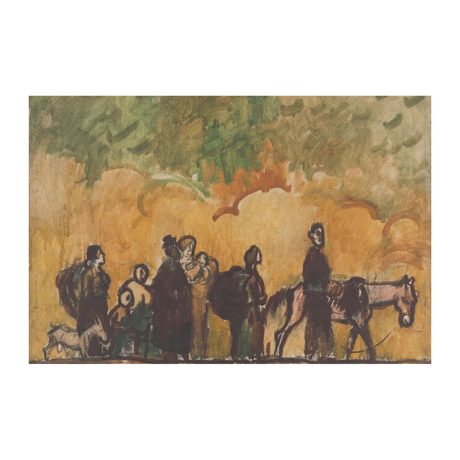 Emotive Migration Scene Wall Art