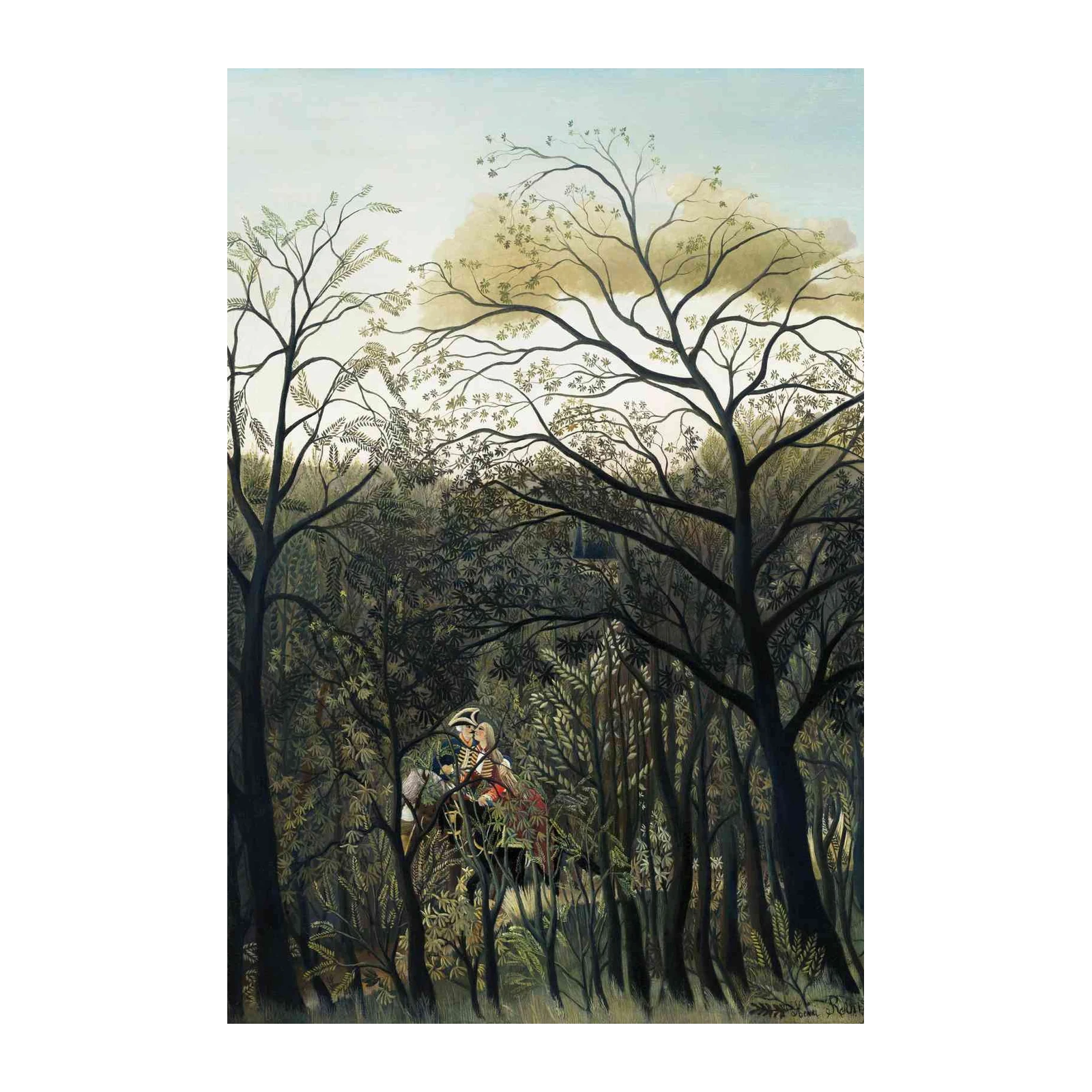Romantic Forest Embrace Wall Art