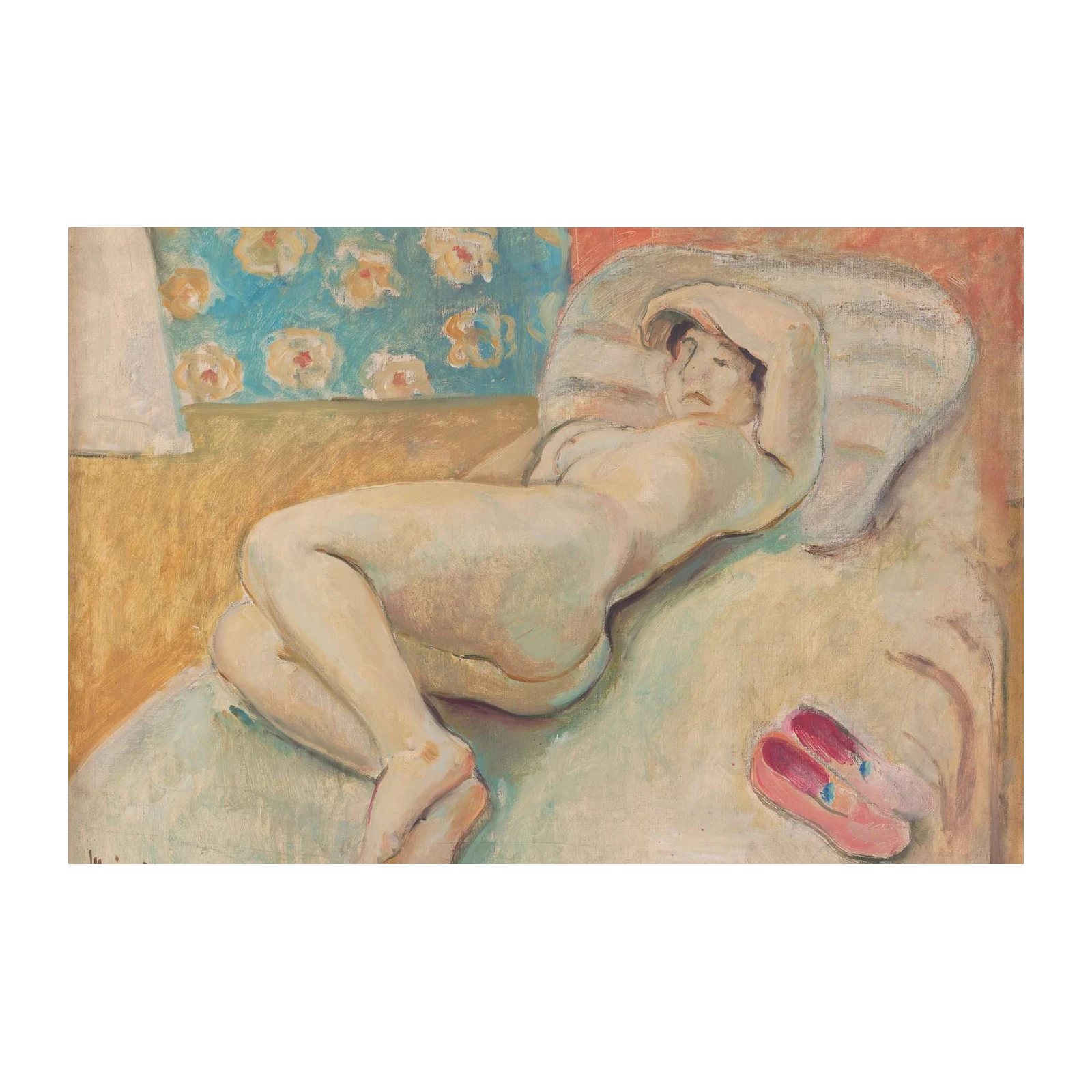 Serene Reclining Nude Wall Art