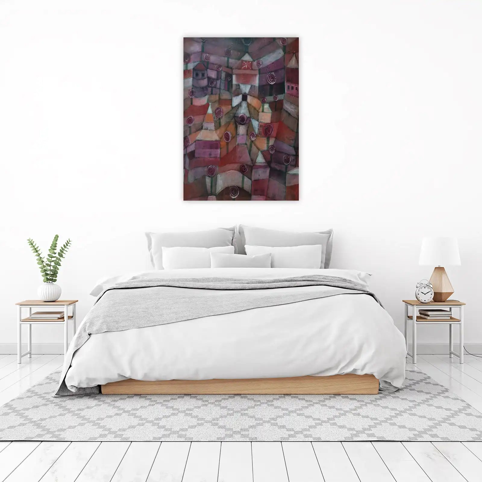 Abstract Geometric Village Wall Art