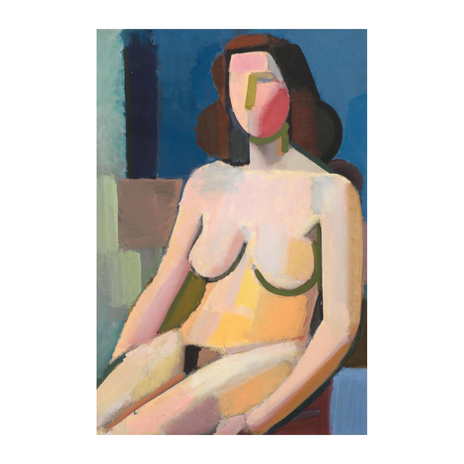 Abstract Nude Portrait Modern Art Wall Art