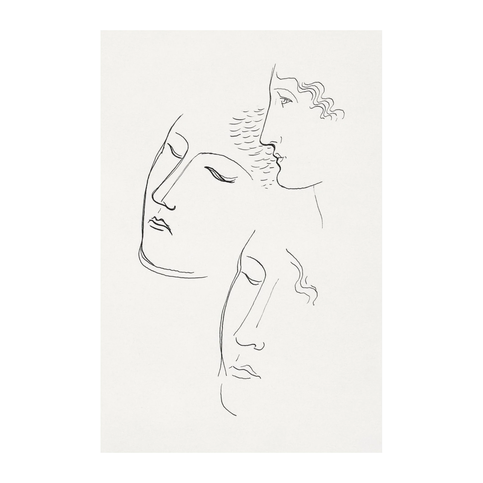 Abstract Faces Line Art Wall Art