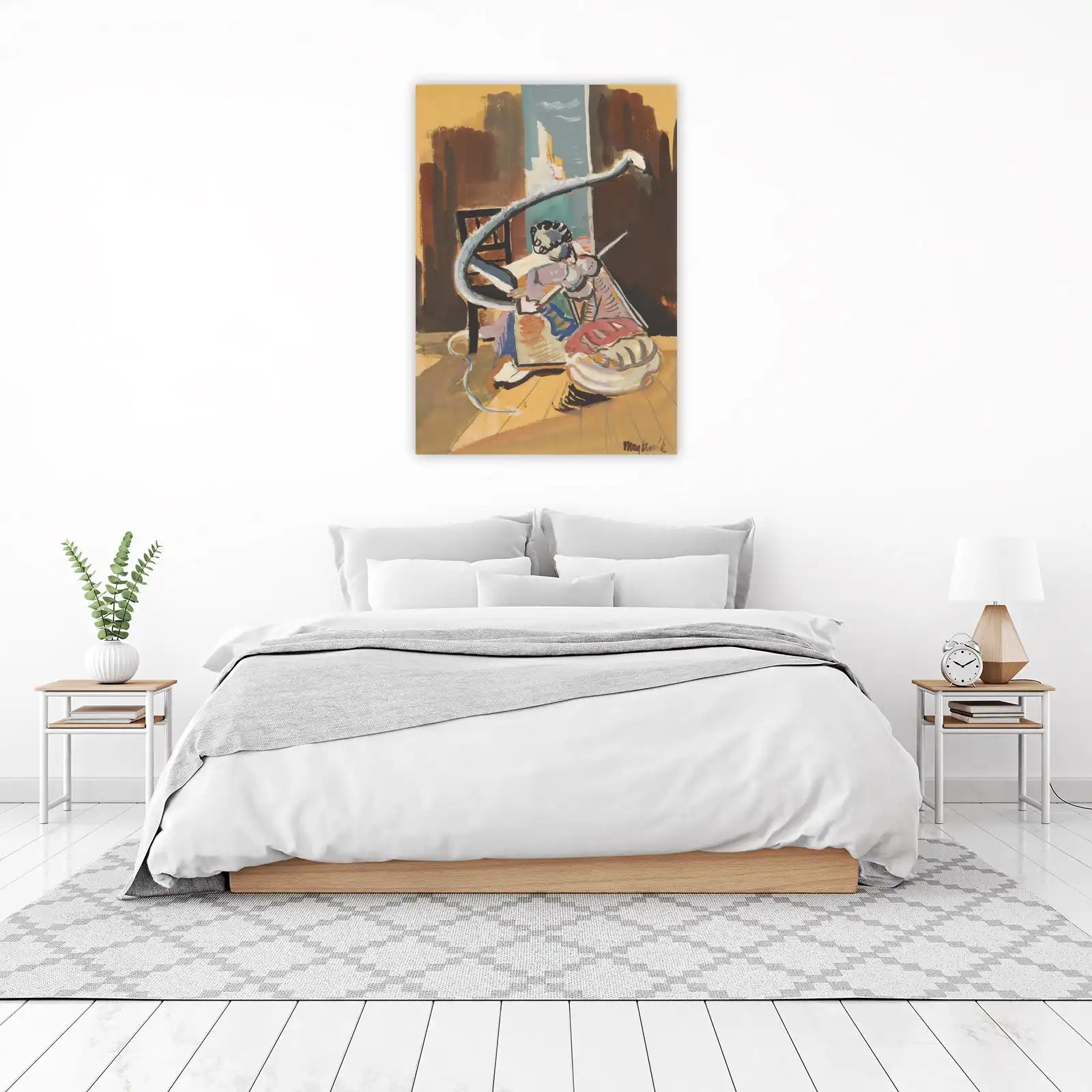 Abstract Figure Reading Wall Art