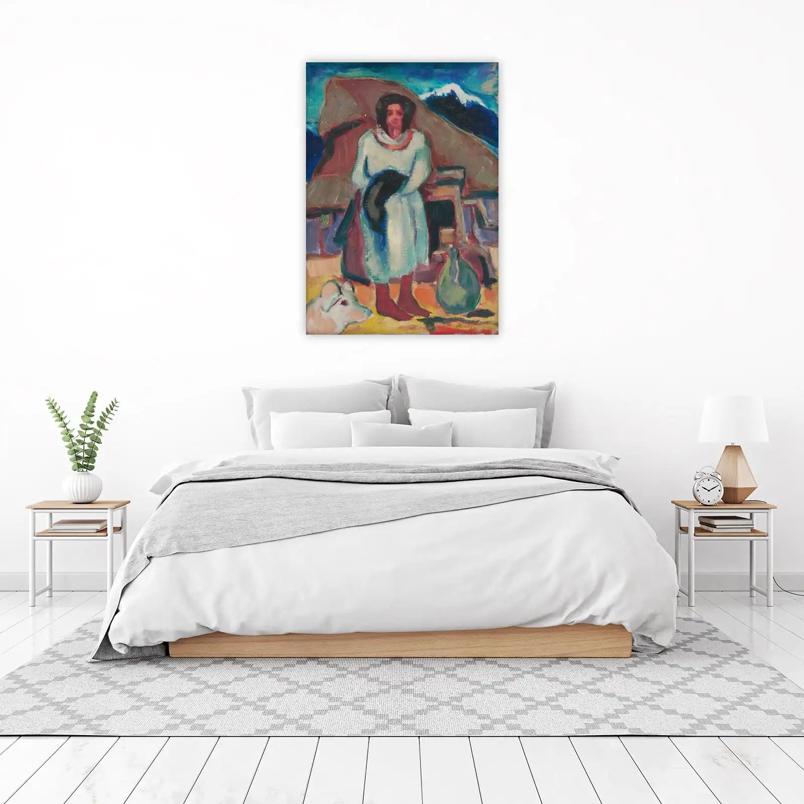 Enigmatic Figure with Animal Companion Wall Art