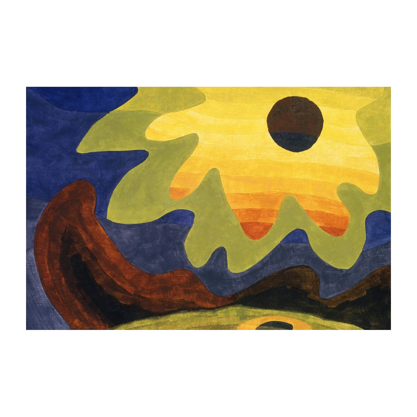 Abstract Sunset Landscape Wall Art
