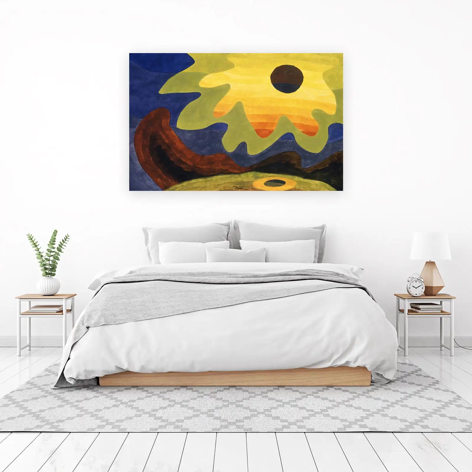 Abstract Sunset Landscape Wall Art