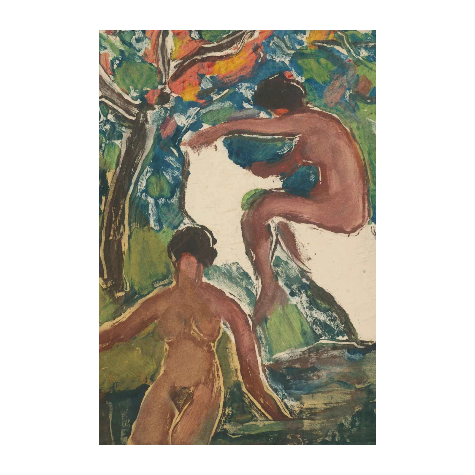 Vibrant Nudes Nature Scene Wall Art