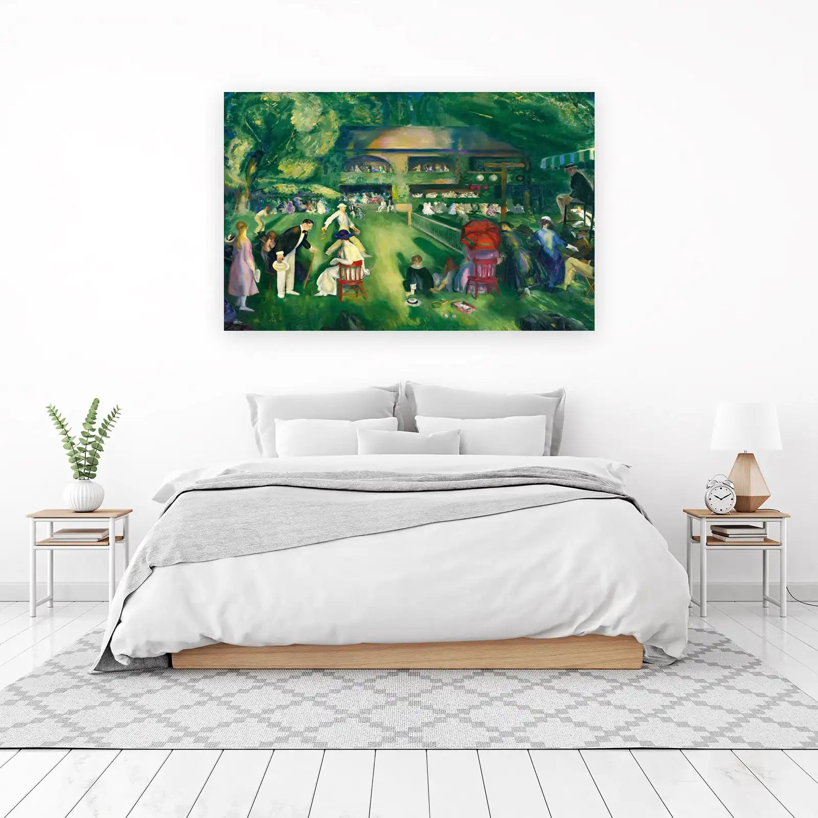 Elegant Tennis Match Impressionist Wall Art