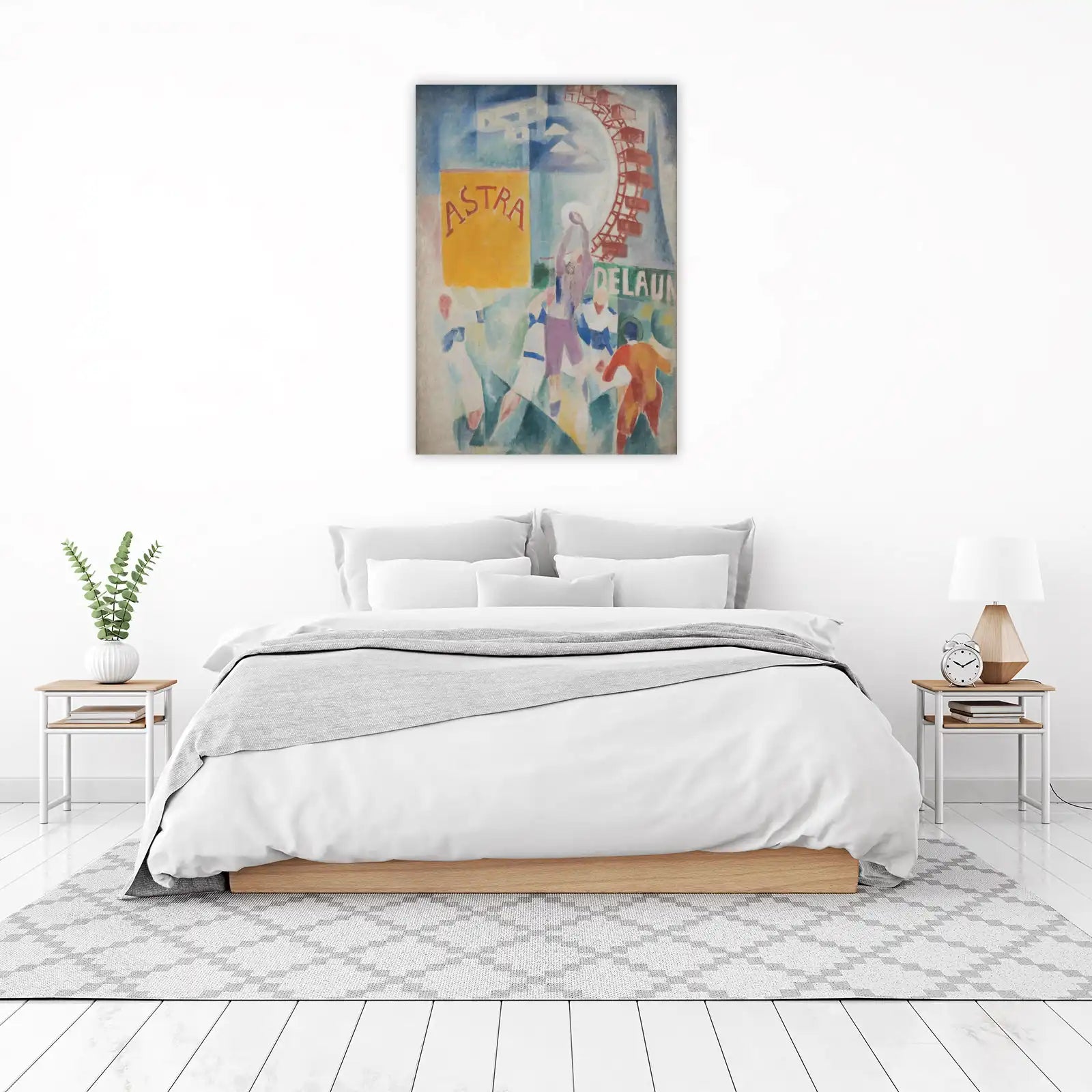 Vibrant Ferris Wheel & Sports Scene Wall Art