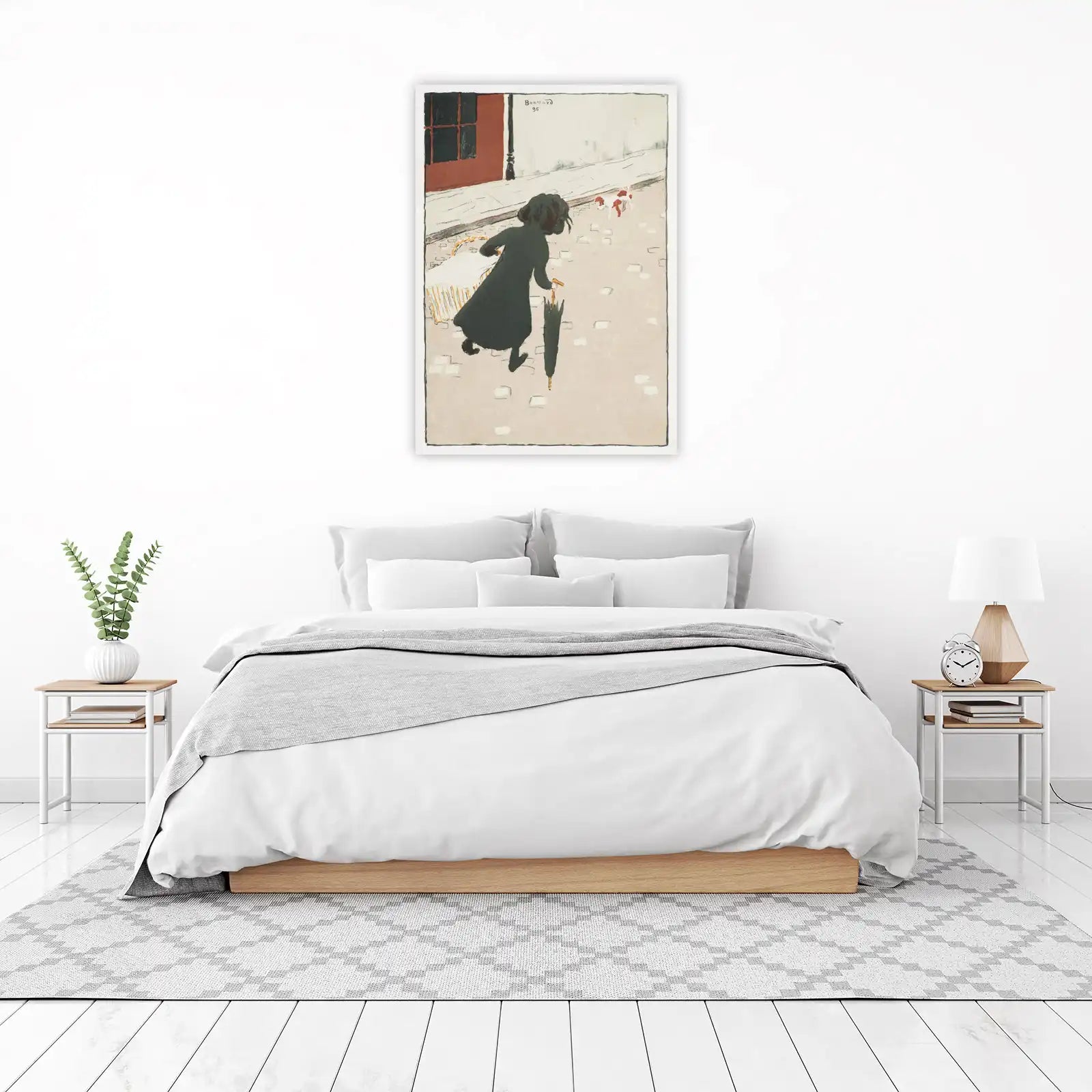 Vintage Street Scene with Dog Wall Art