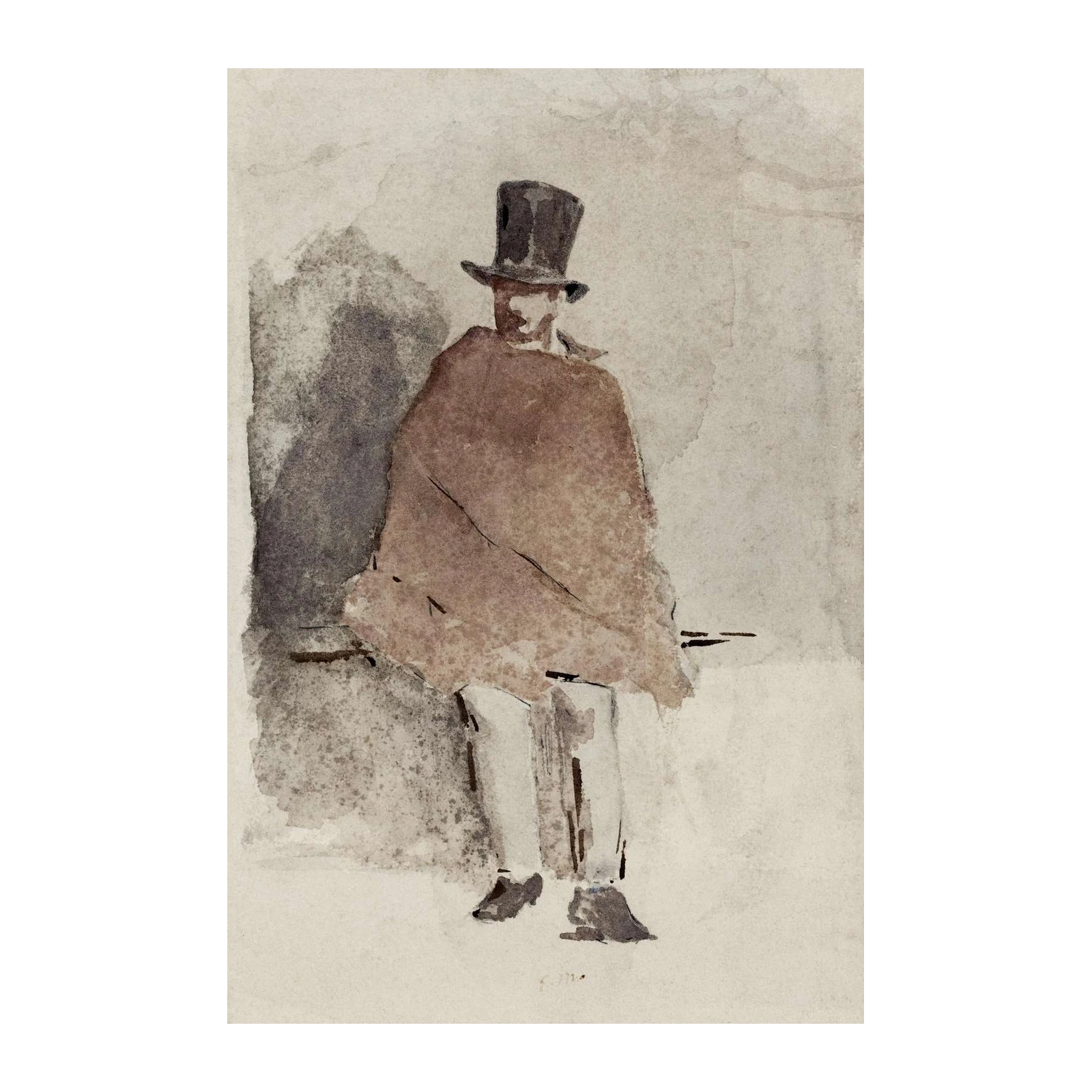 Elegant Gentleman Top Hat & Cape Wall Art