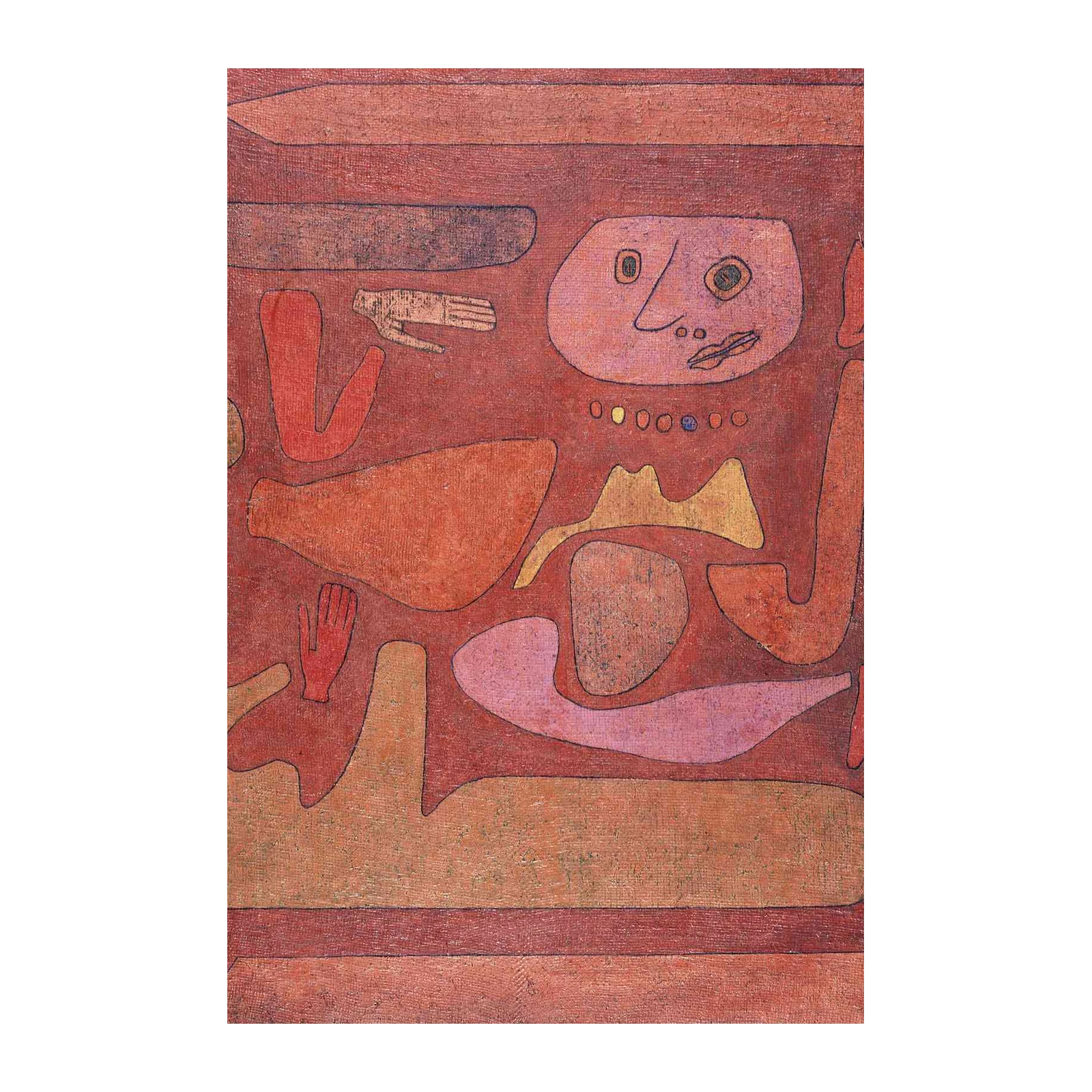 Abstract Figure Red Wall Art