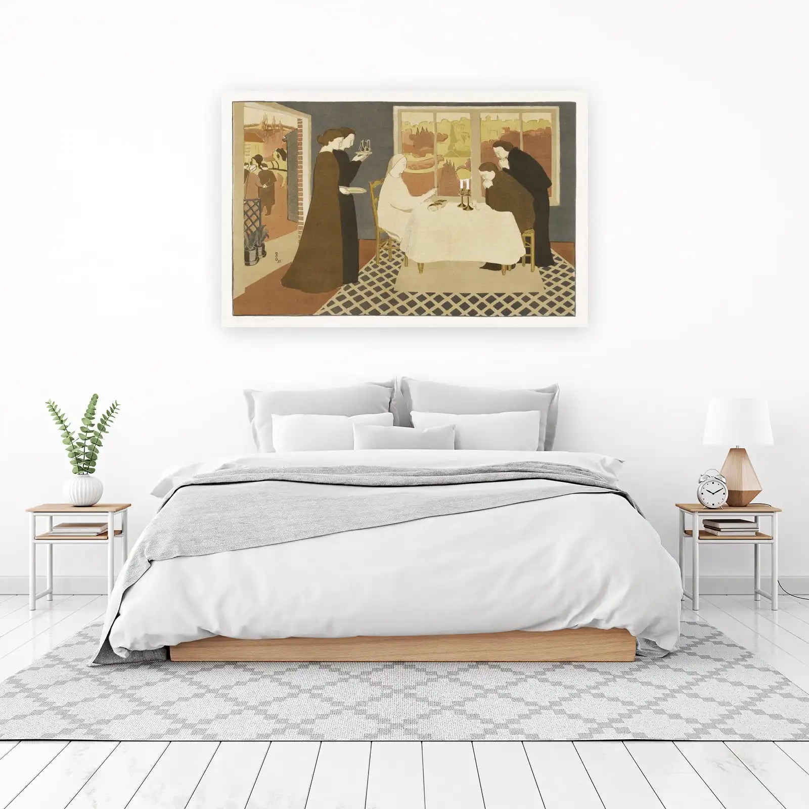 Elegant Dinner Scene Art Wall Art