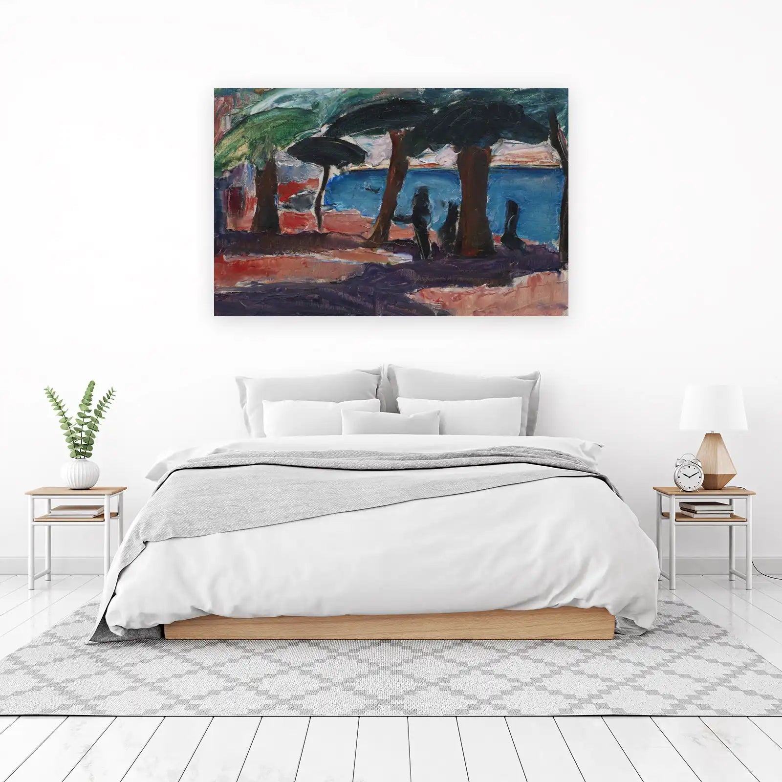 Impressionist Beach Figures Wall Art