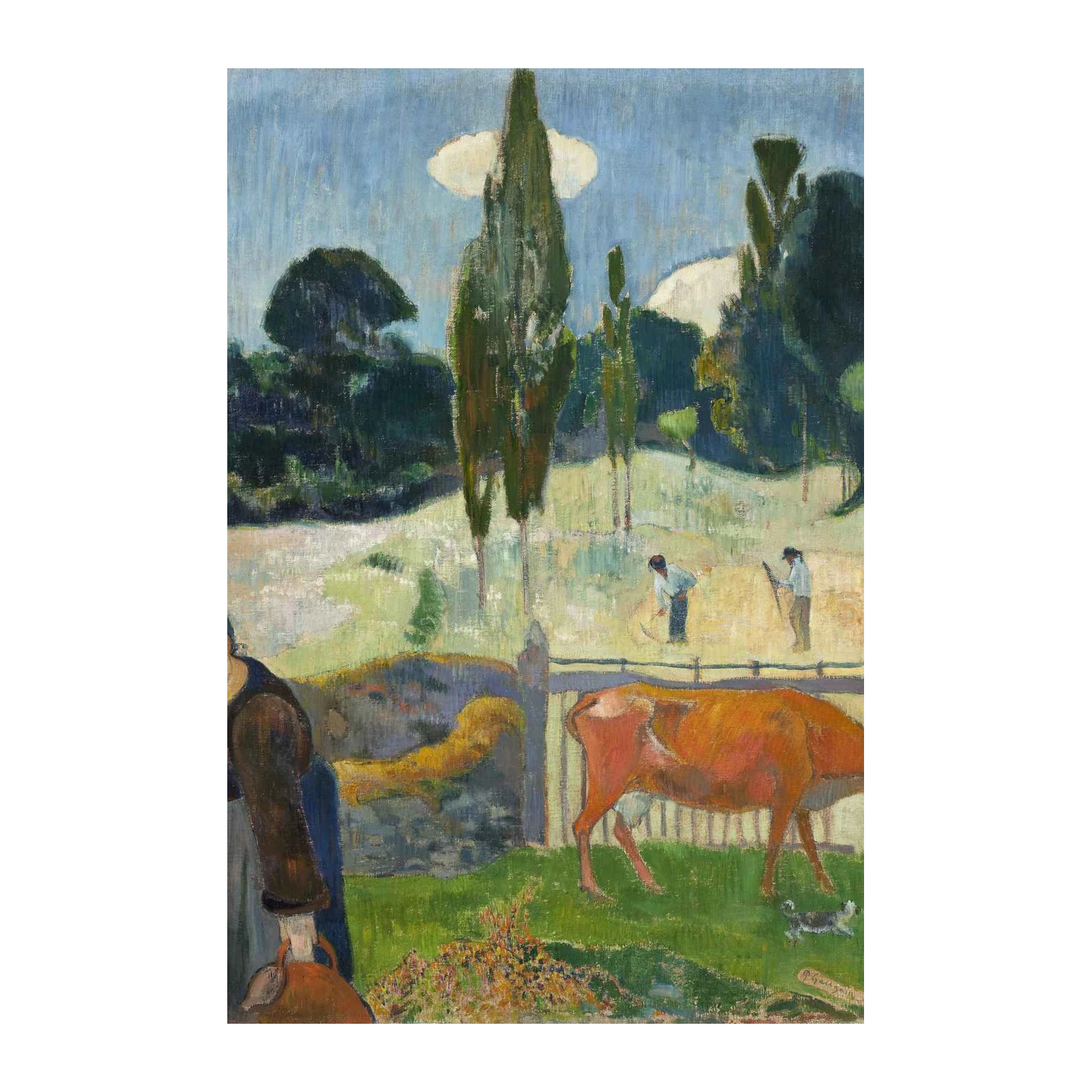 Pastoral Scene Gauguin Impressionist Farm Wall Art