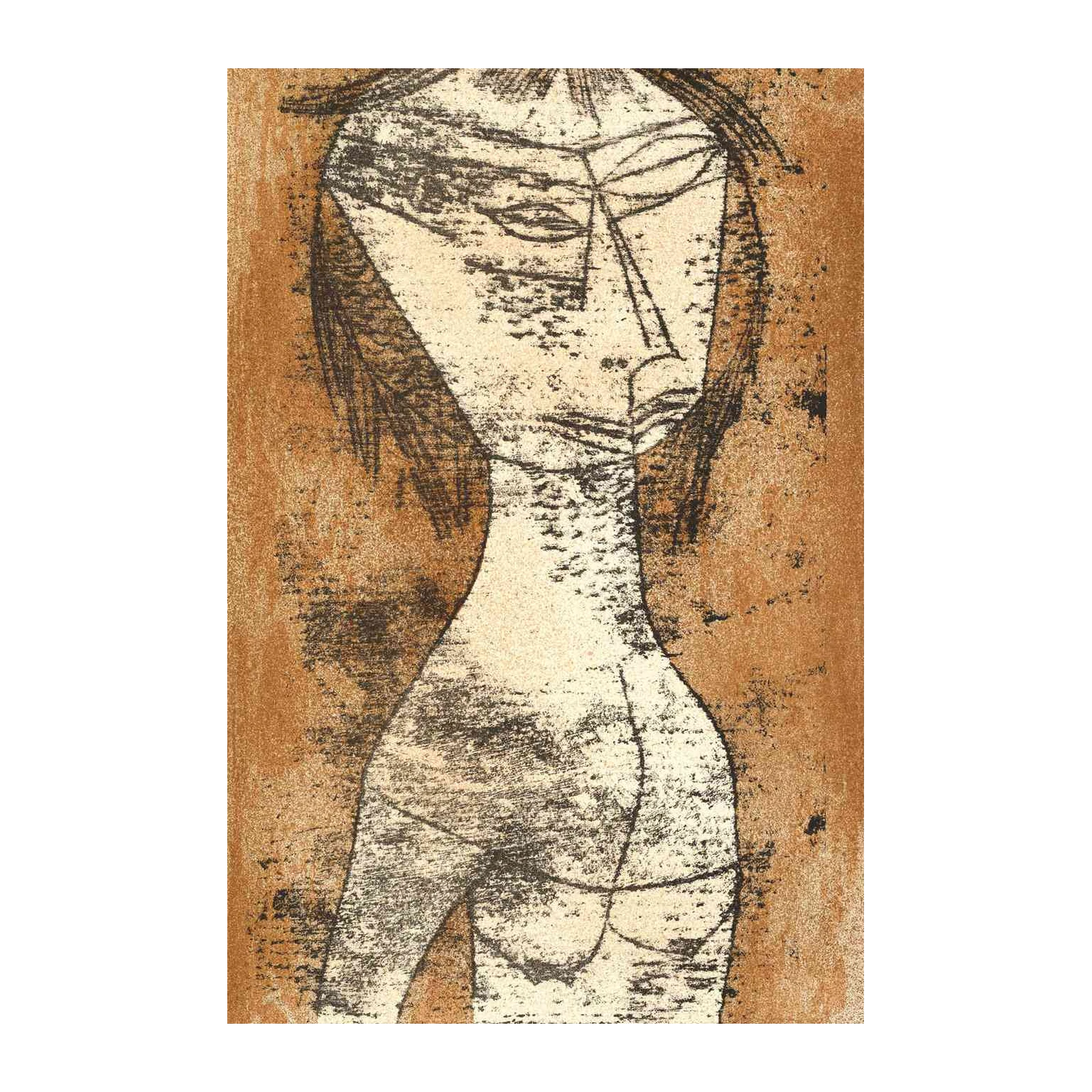 Abstract Portrait Female Figure Wall Art