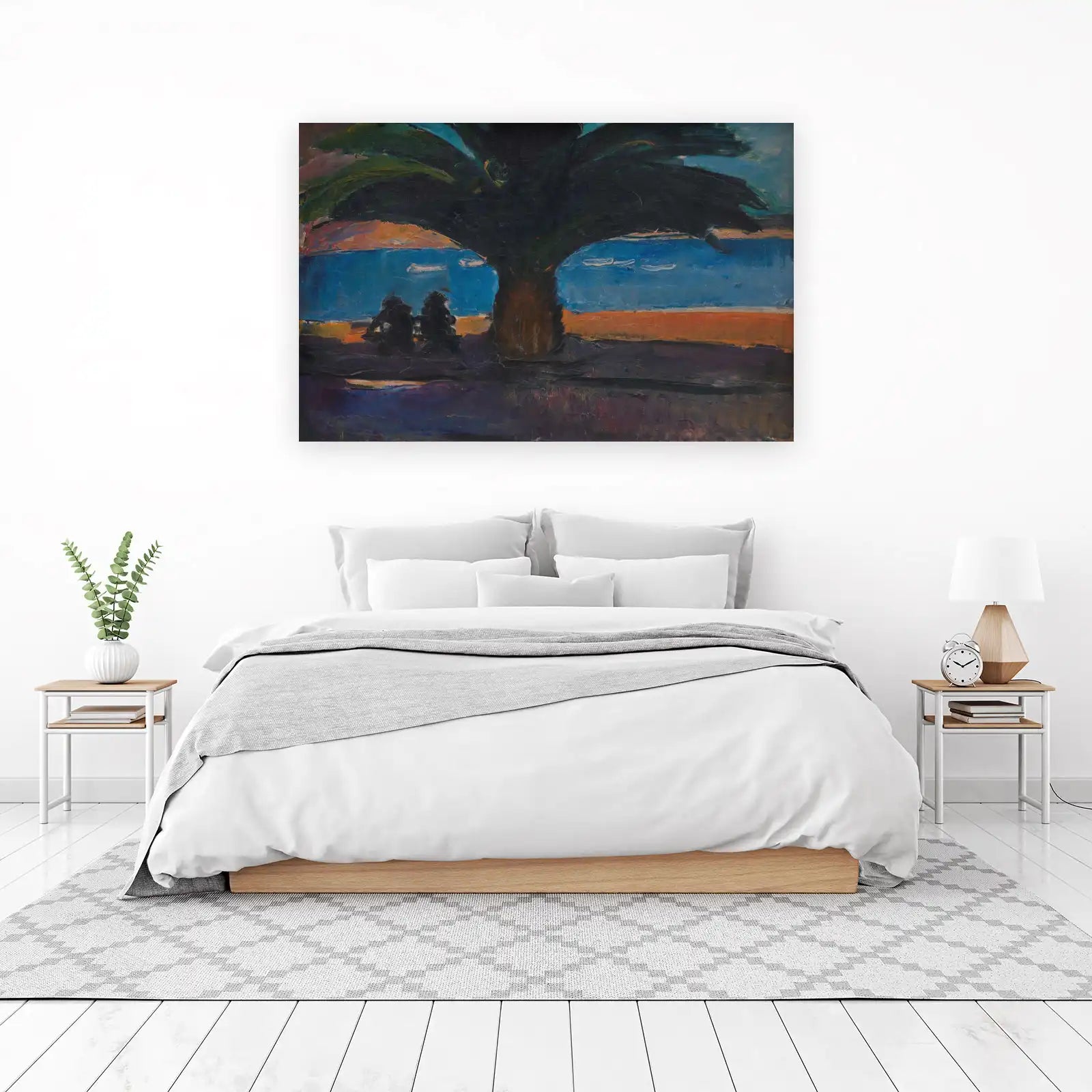 Abstract Palm Beach Couple Wall Art