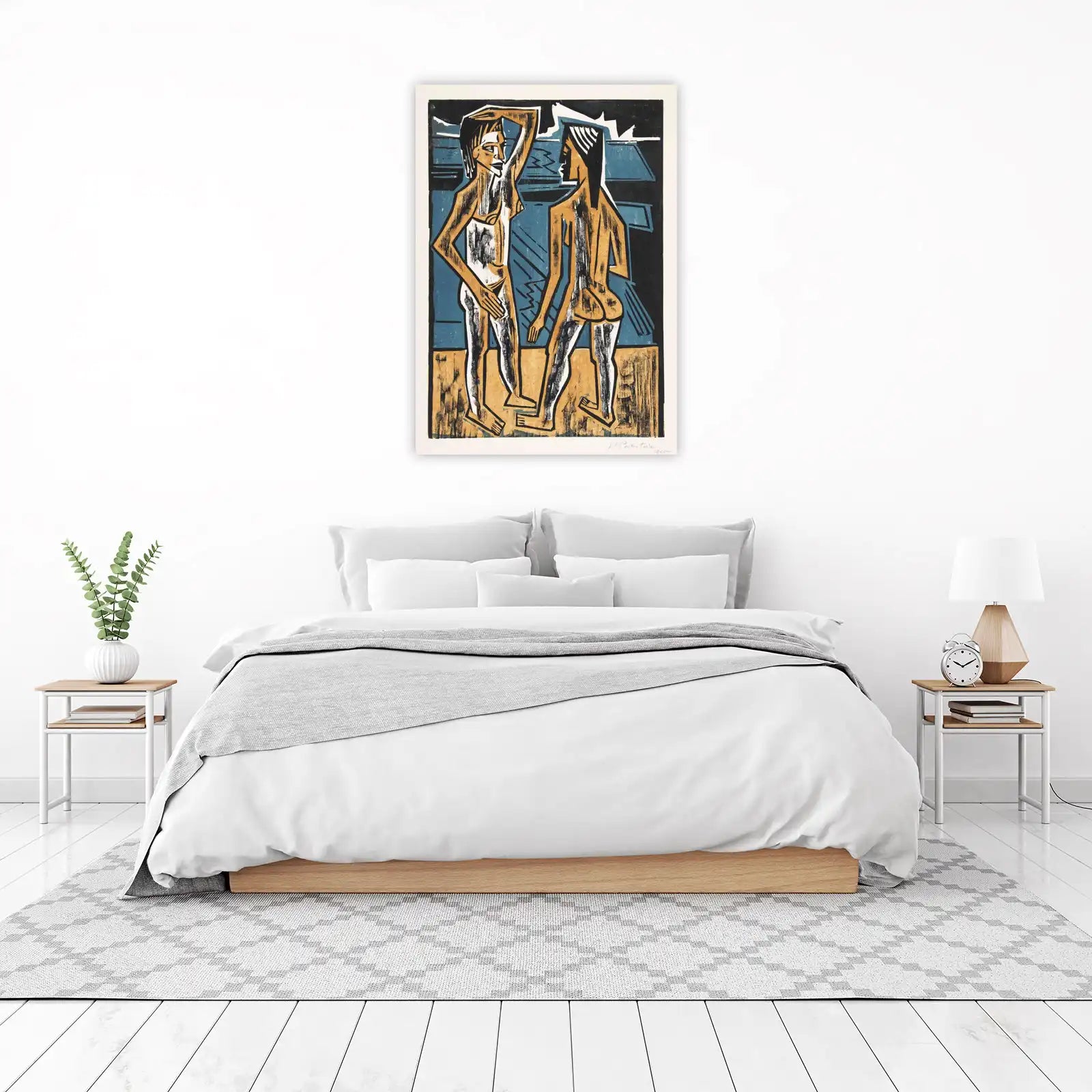 Expressionist Figures Beach Wall Art