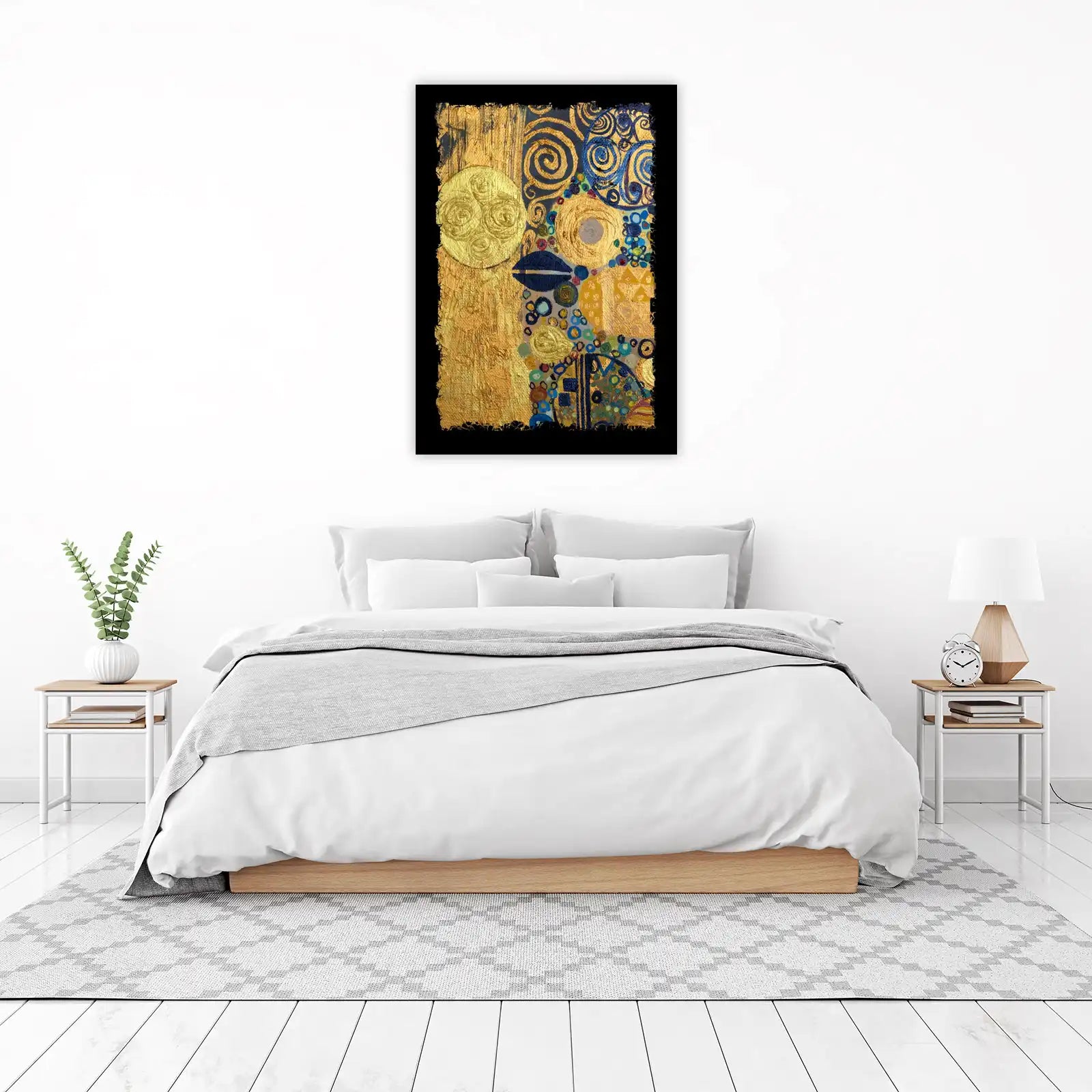 Opulent Gold Swirls Abstract Wall Art