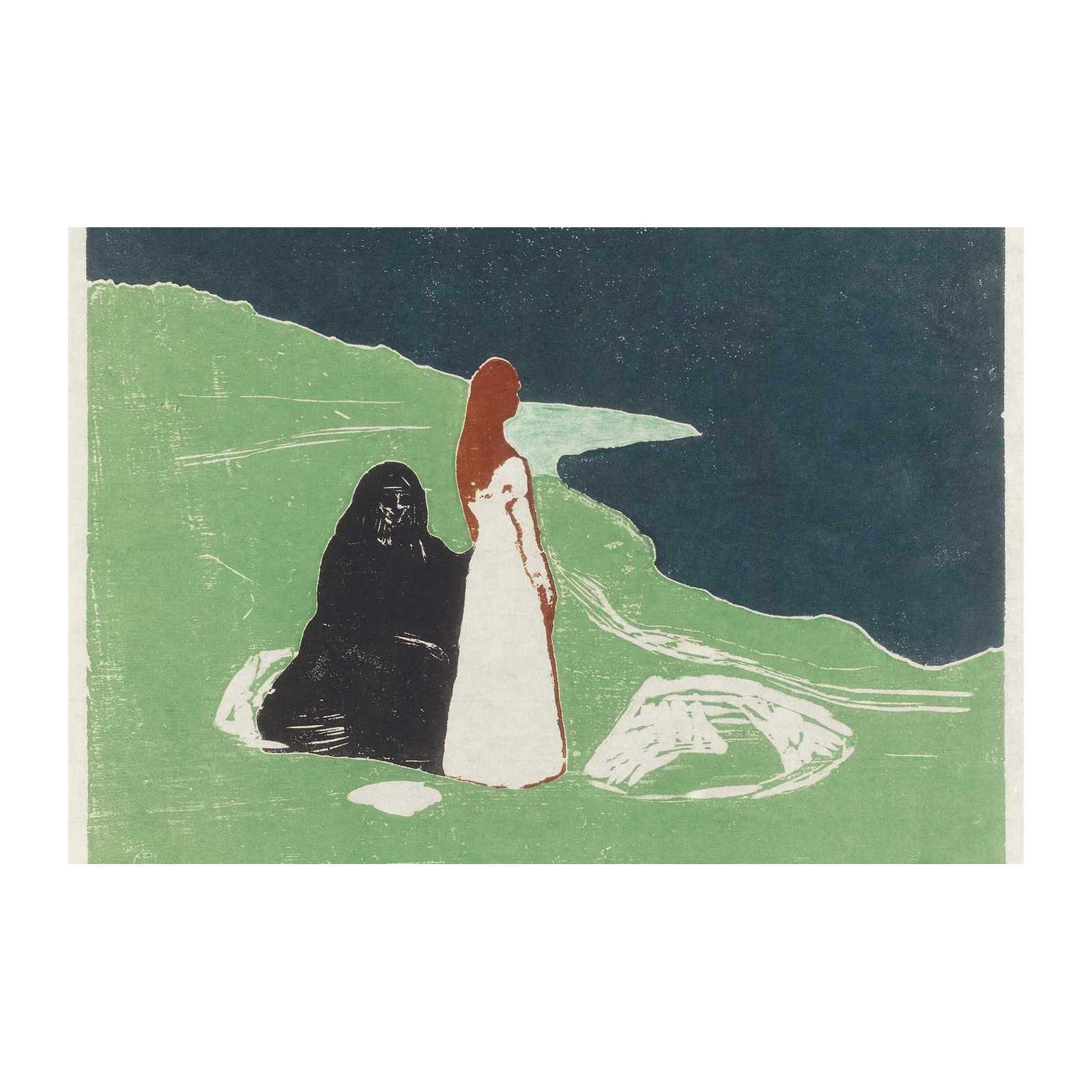 Enigmatic Figures Nature Scene Wall Art