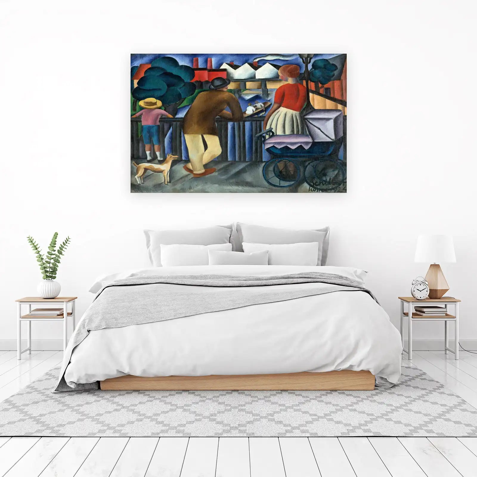 Art Deco Family Scene Wall Art