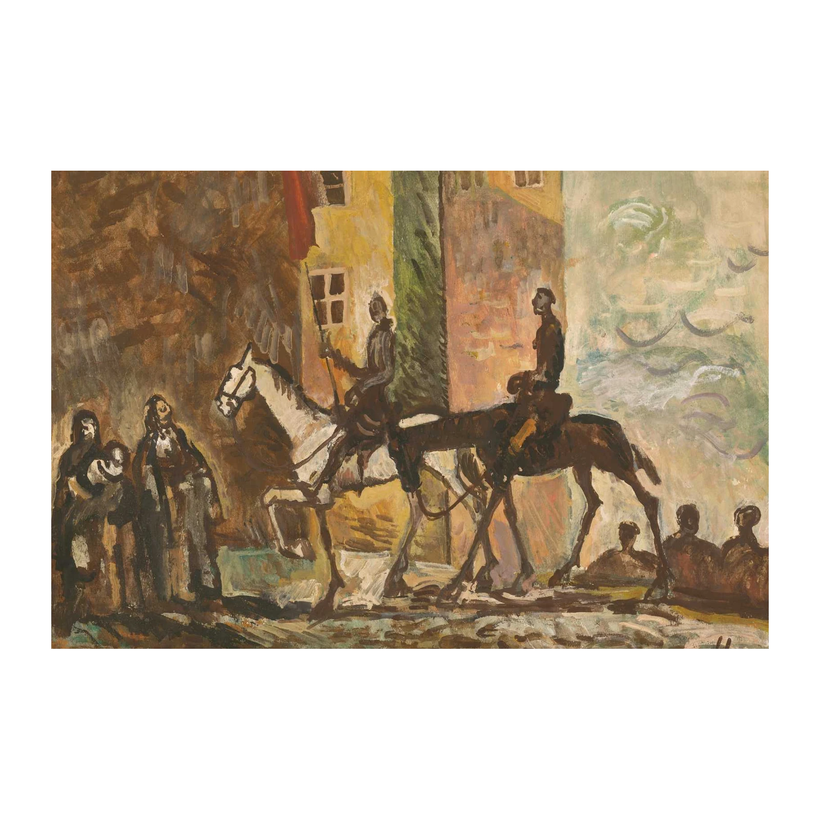 Vintage Equestrian Scene Wall Art